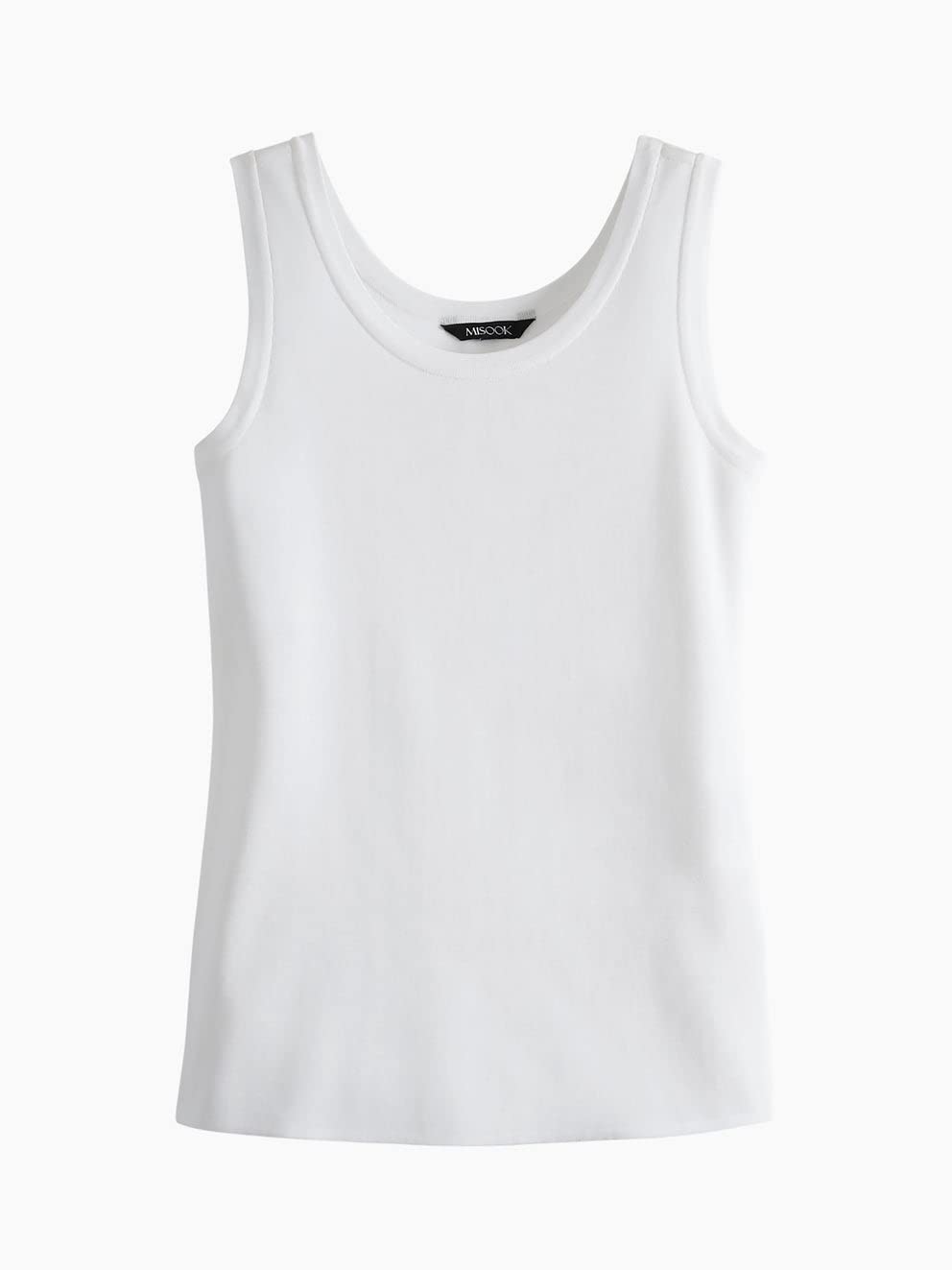 MISOOK Women's Knit Tank Top - Soft Stretchy Sleeveless Shirt for Summer, Casual Wear, Layering & Workout