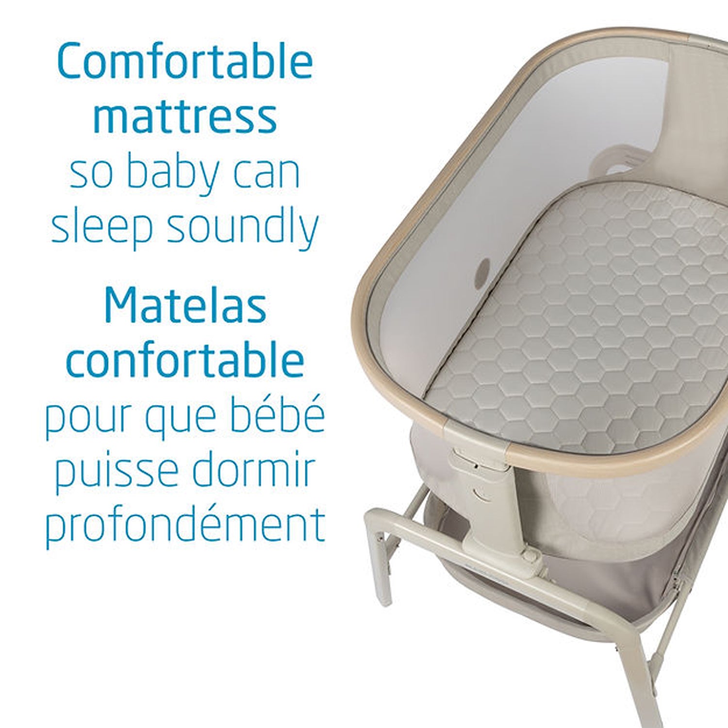 Maxi Cosi Iora Bedside Bassinet - Portable Baby Crib for Newborns & Infants, Adjustable Height, Breathable Mesh - Perfect for Nursery, Bedroom & Travel
