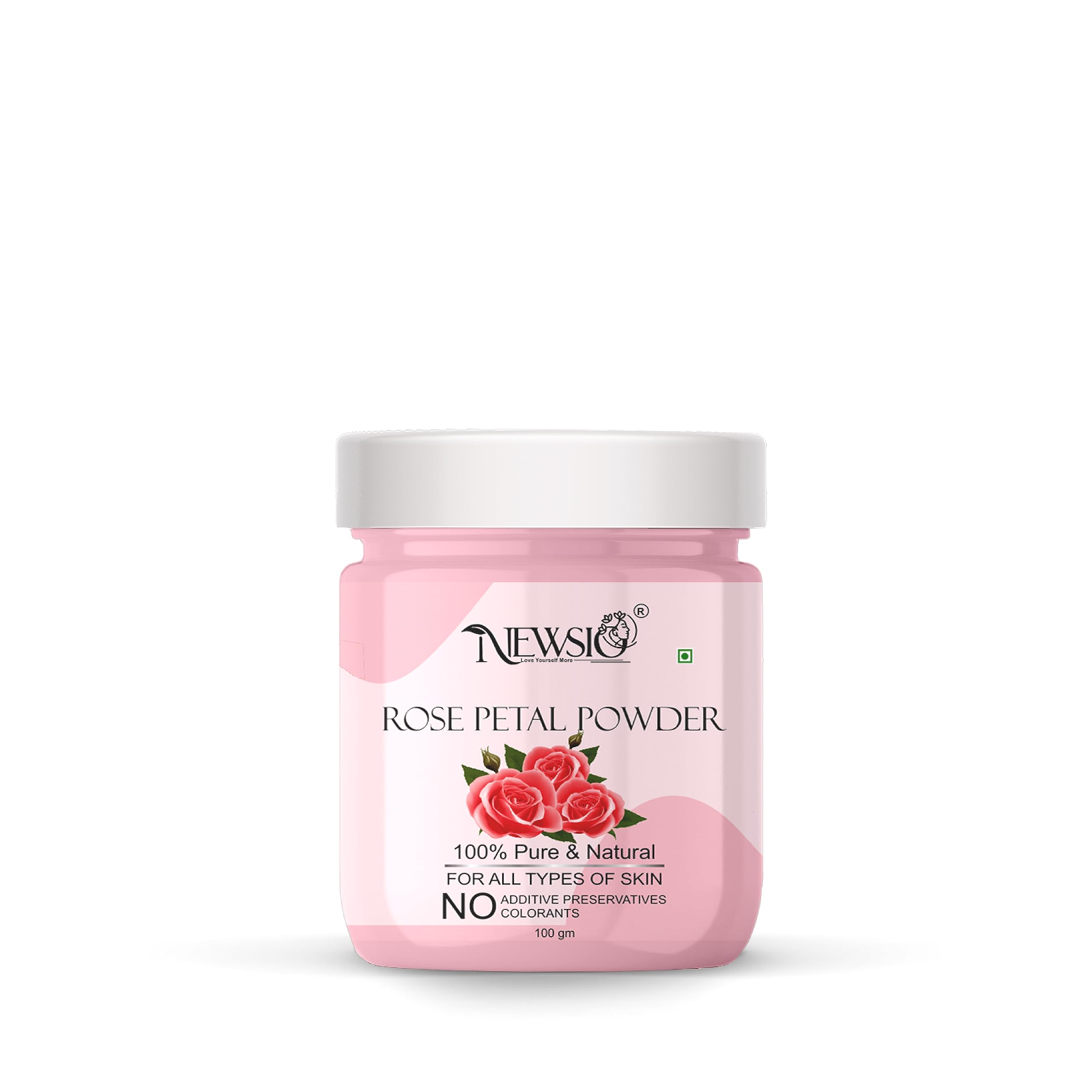 Newsio Pure Rose Petals Powder - 100gm Face Mask for Glowing Skin | Deep Cleansing, Acne Treatment & Brightening | Natural Skincare for Soft, Pinkish Complexion | Perfect for Daily Facial Routine & Spa Treatments