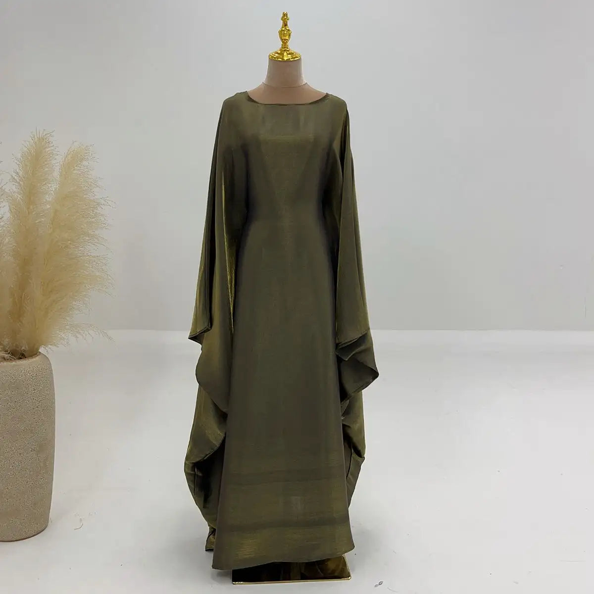 20 Color Options Sparkling Women's Abaya Dress - Elegant Muslim Prayer Dress for Ramadan, Eid & Special Occasions