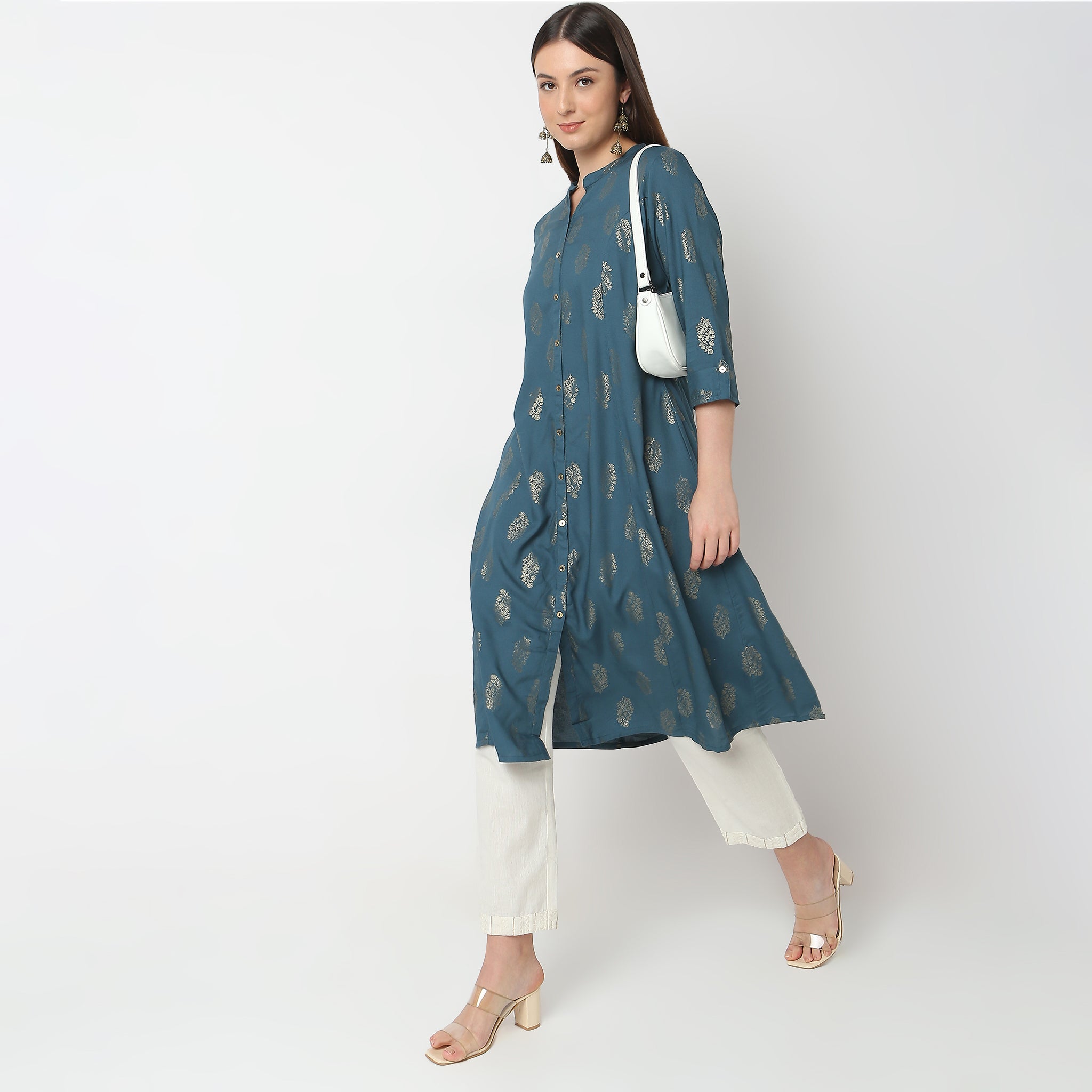 Flare Fit Printed Kurta for Women - Stylish & Comfortable Indian Ethnic Wear for Parties, Weddings & Festivals