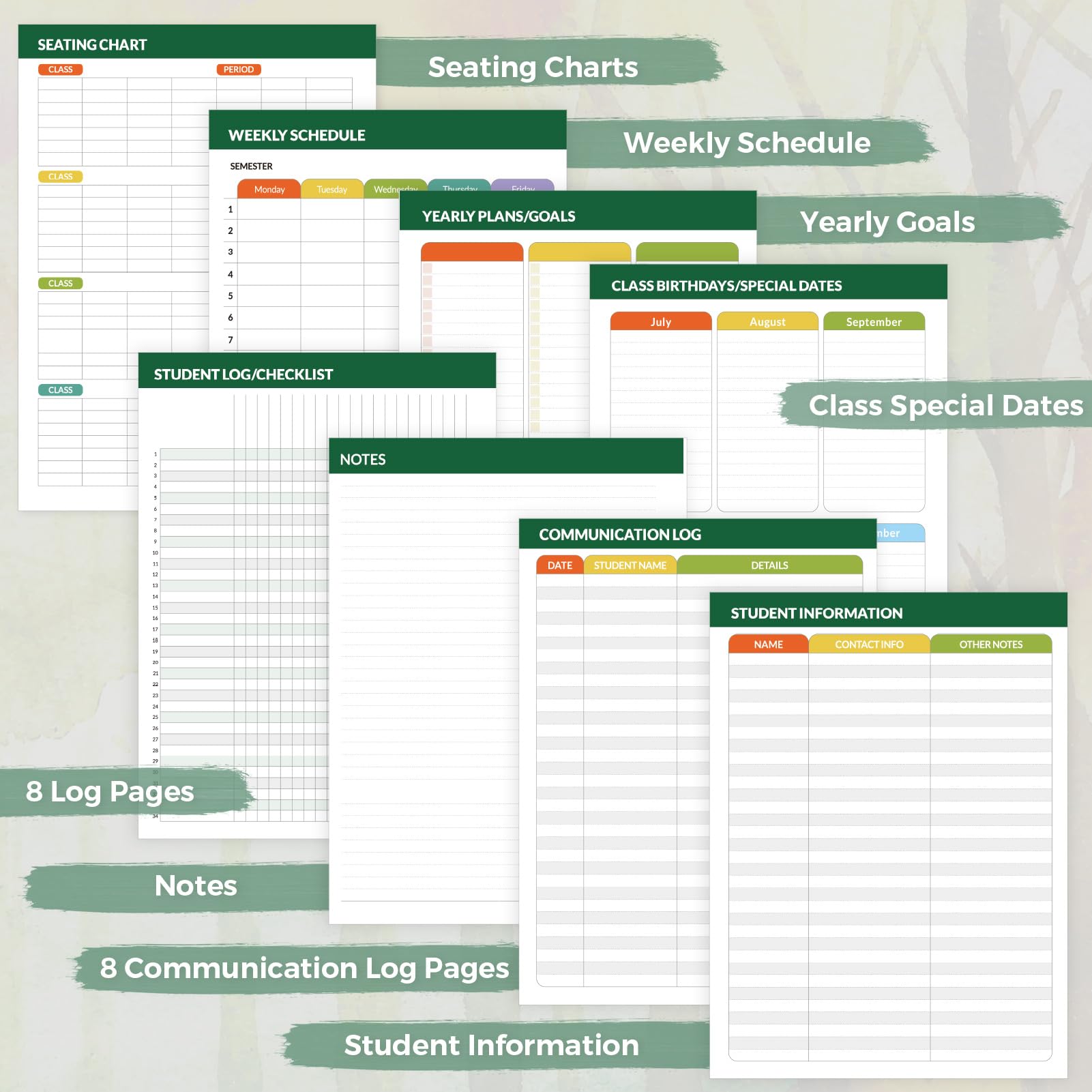 Skydue 2024-2025 Teacher Planner - Academic Year July 2024 to June 2025, 8.5