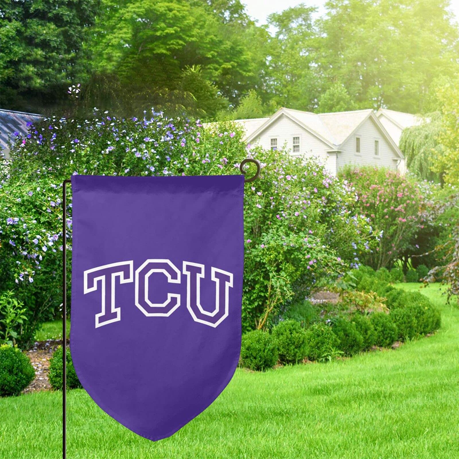 Texas Christian University TCU Garden Flag - Double Sided Outdoor Indoor Banner for Home, Yard, Porch Decor | Perfect for Game Day, Graduation & School Spirit