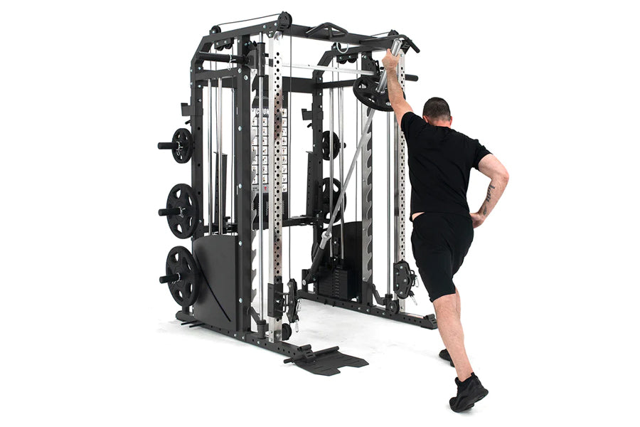 Warrior 701 All-in-One Power Rack with Smith Machine & Cable Crossover - Multi-Functional Home Gym Equipment for Strength Training & Fitness - Perfect for Home Workouts & Garage Gyms (Summer Sale)