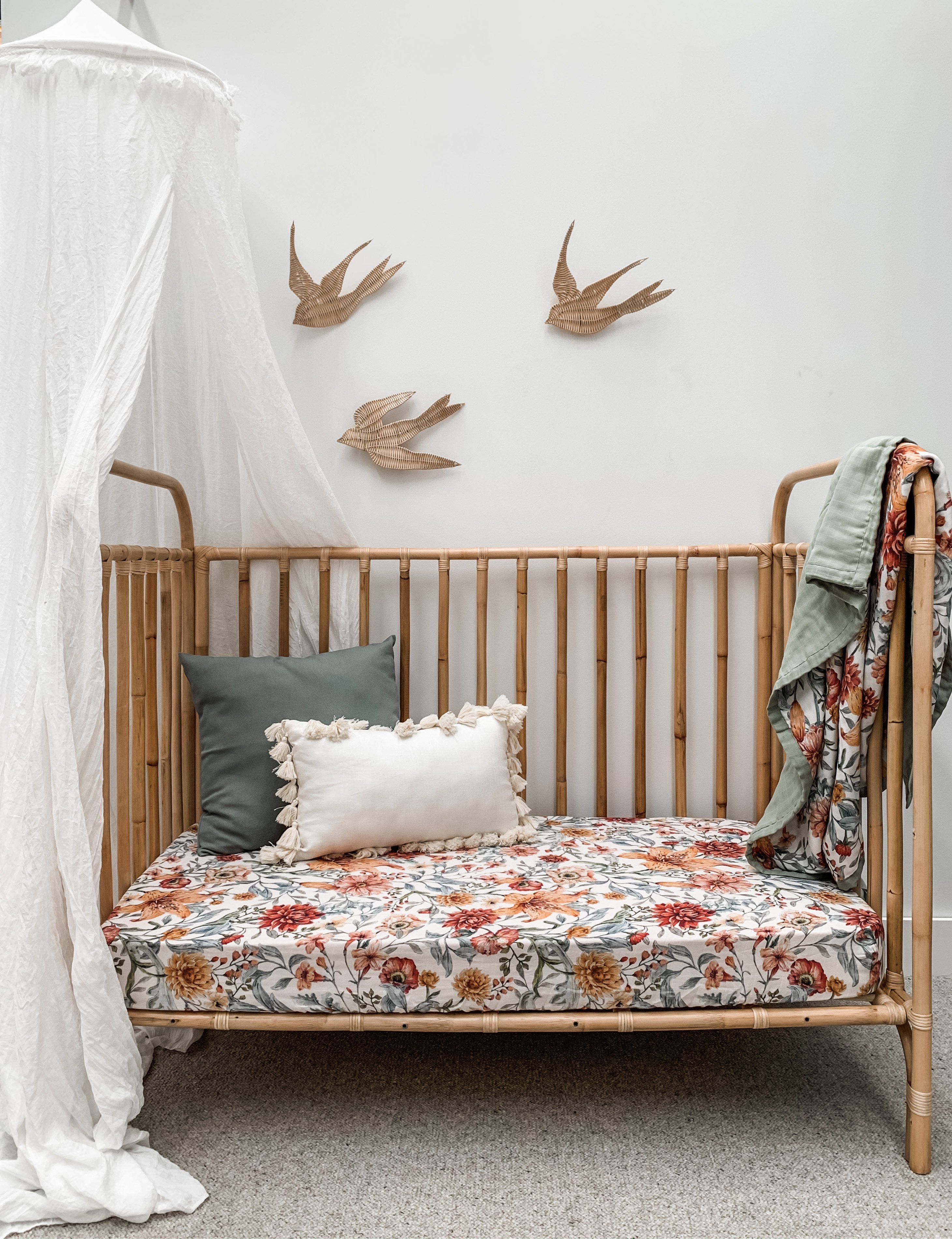 Pop Ya Tot Organic Muslin Cot Sheet - Soft & Breathable Baby Crib Sheet for Newborns - Perfect for Nursery, Daycare & Travel - Le Piccadilly