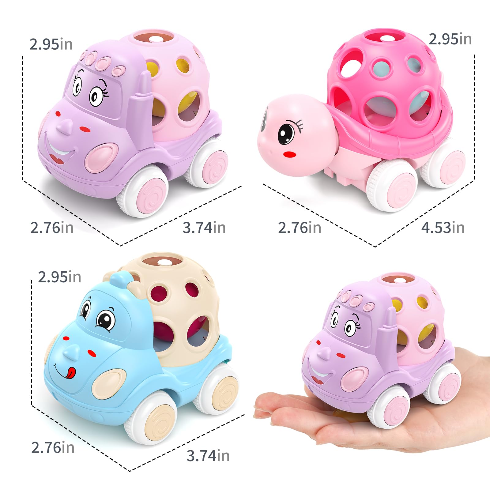 **Best Baby Girl Toys & Gifts – Push & Go Rattle Toy Car for Toddlers – Pink Car Truck for Easter, Birthday & Special Occasions – Perfect for Playtime & Early Learning**