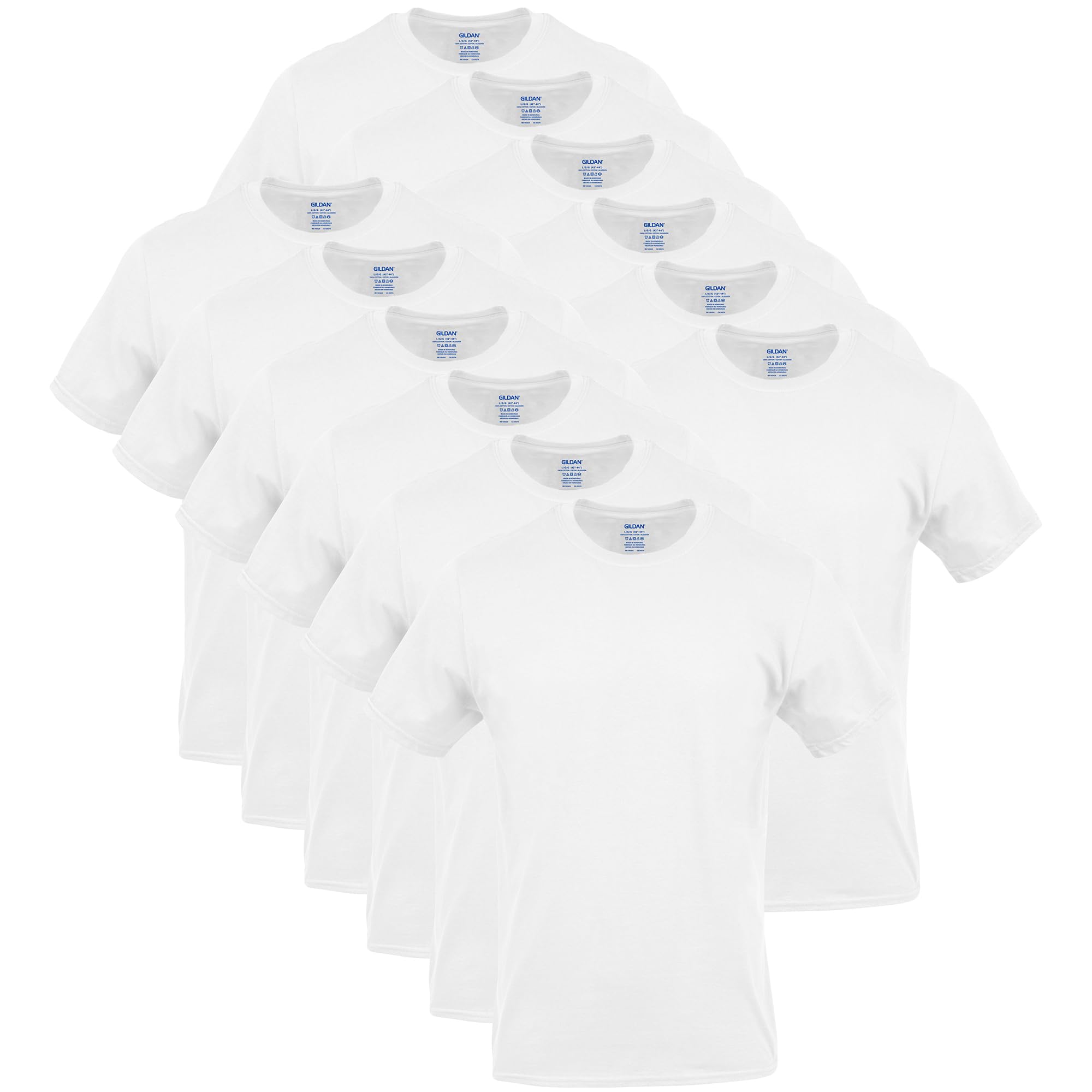 Gildan Men's Softstyle Cotton Crew Neck T-Shirts Multipack (6-Pack) - Basic Tees for Casual Wear, Work Uniforms & Everyday Comfort (Style G1100)