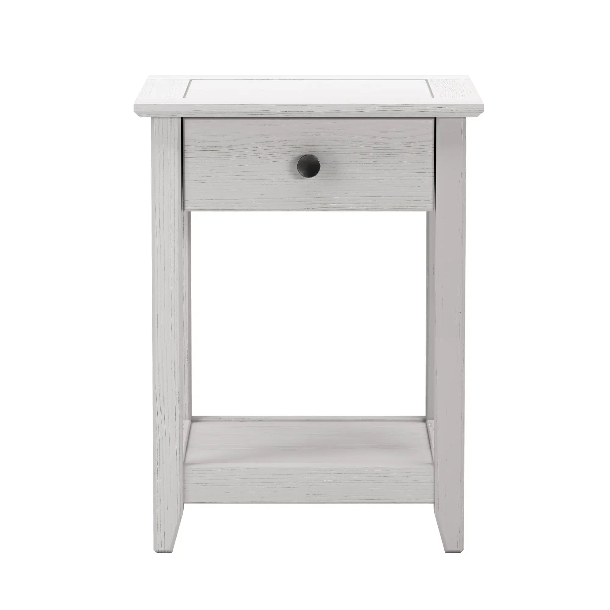 Greenport Modern End Table - Small Side Table for Living Room, Bedroom, or Office - Nightstand with Storage Shelf - Compact Accent Table for Home Decor
