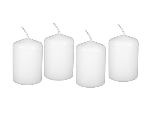 36-Pack Unscented White Round Pillar Candles 2x3 Inch - Bulk Pack for Weddings, Parties & Home Decor - Long Burning Event Candles for Centerpieces, Votives & Romantic Ambiance