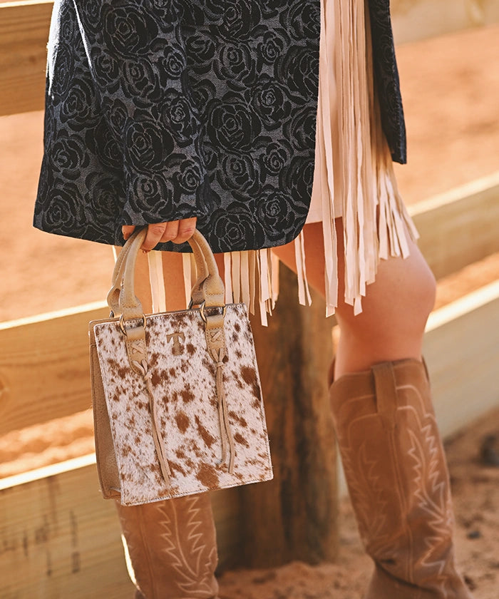 Trinity Ranch Genuine Hair-On Cowhide Leather Mini Crossbody Purse - Stylish & Durable for Everyday Use, Travel, and Casual Outings