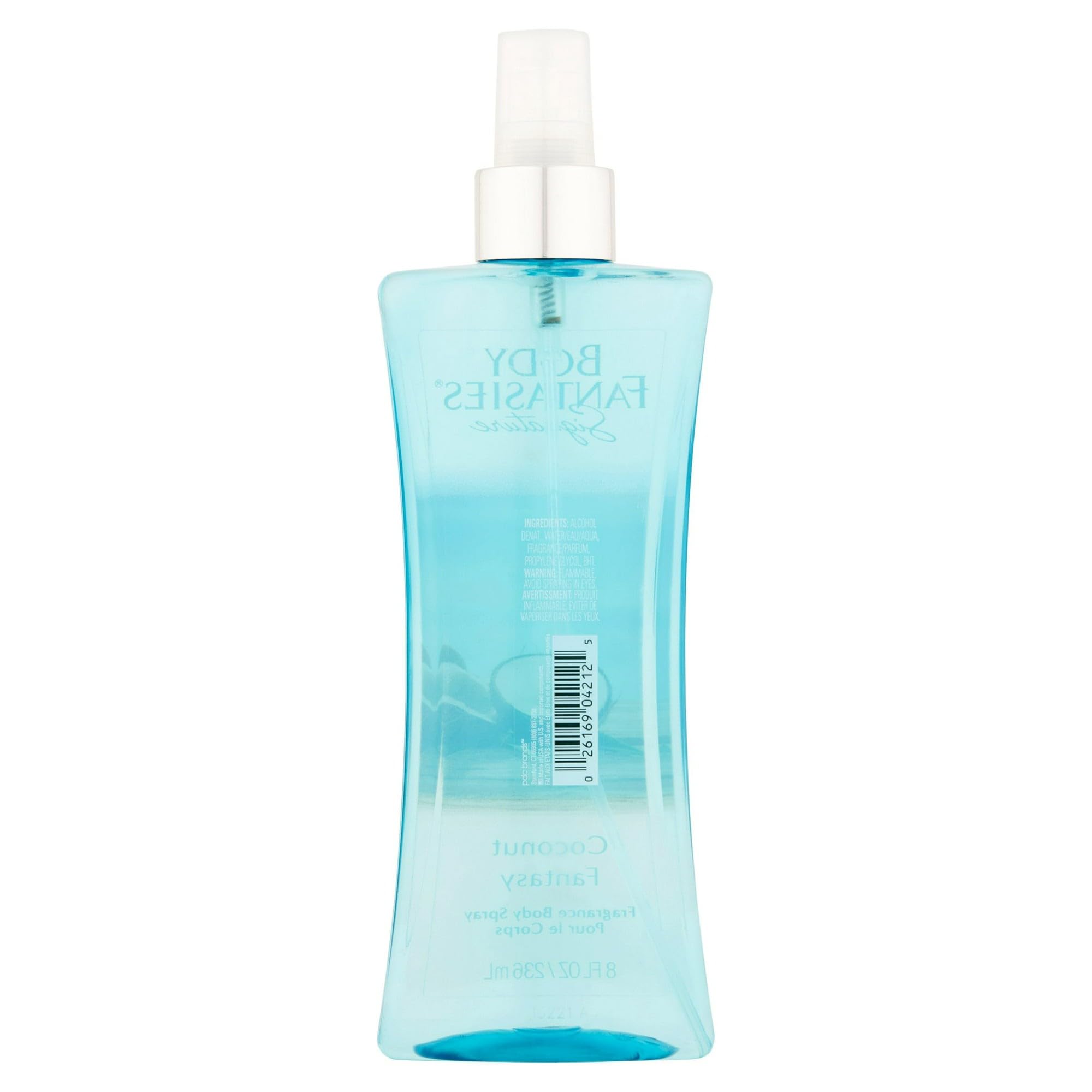 Body Fantasies Signature Coconut Fantasy Women's Body Spray 8 oz by Parfums De Coeur - Tropical Scent for Summer, Beach & Everyday Freshness
