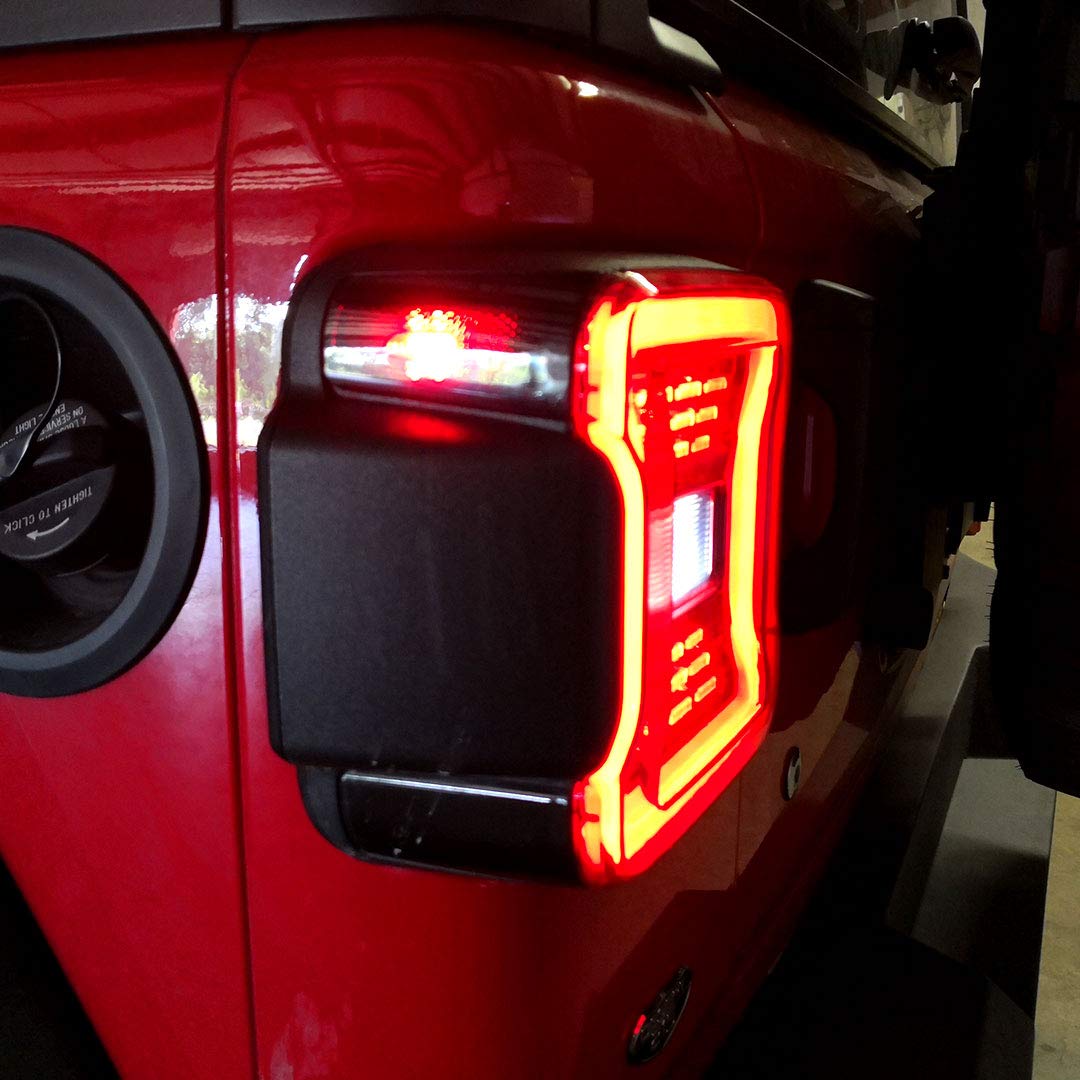 Smoked LED Tail Lights for Jeep Wrangler JL & JLU (2018-2020+) - Waterproof, Plug & Play - Perfect for Off-Roading, Night Driving & Custom Jeep Builds