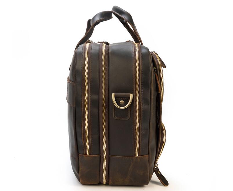 Premium Brown Leather Duffle Bag for Men - Stylish & Durable Travel Gym Sports Weekender Bag for Business Trips, Gym, and Outdoor Adventures