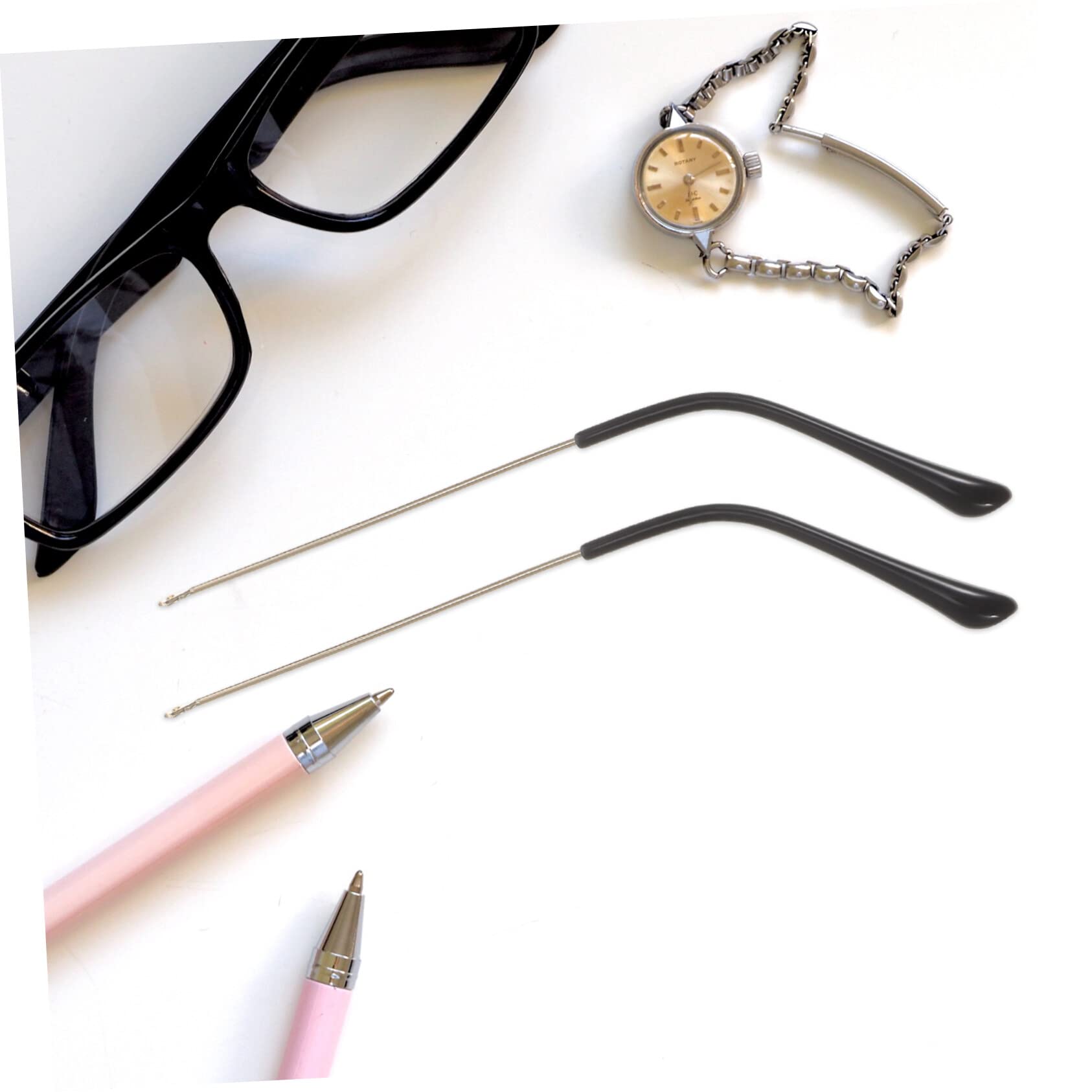 Non-Slip Glasses Arm Replacement - 1 Pair Durable Eyeglass Ear Hooks & Legs Accessories for Broken Frames - Perfect for Reading, Driving & Daily Wear Comfort