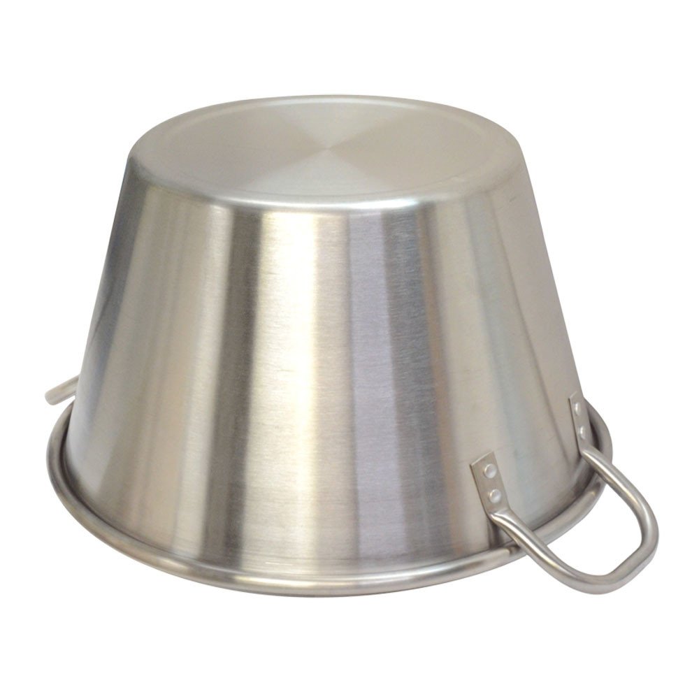 19 Inch Stainless Steel Carnitas Cazo Pot - Heavy Duty Mexican Cooking Pan for Gas Stove - Perfect for Frying, Stewing & Traditional Carnitas Preparation
