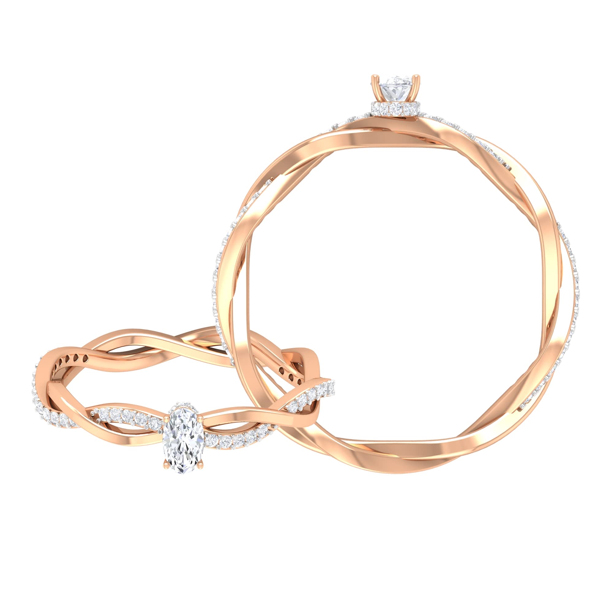 3/4 CT Oval Cut Diamond Solitaire Engagement Ring - Certified 14K Solid Gold Women's Wedding Band - Perfect for Proposals, Anniversaries & Special Occasions