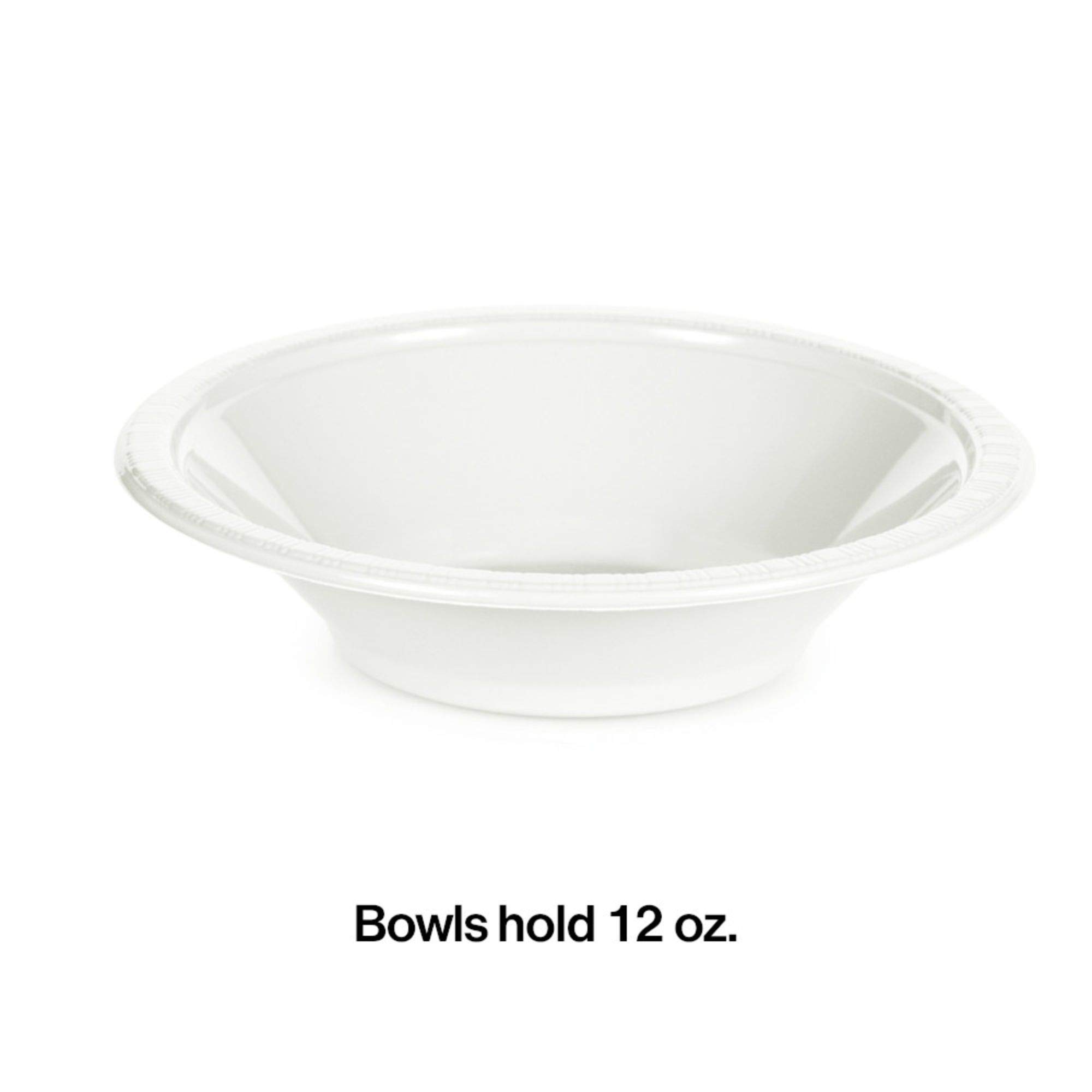 240-Pack 12 oz White Disposable Plastic Bowls for Parties, Picnics, BBQs & Events - Bulk Club Pack (Durable & Lightweight)