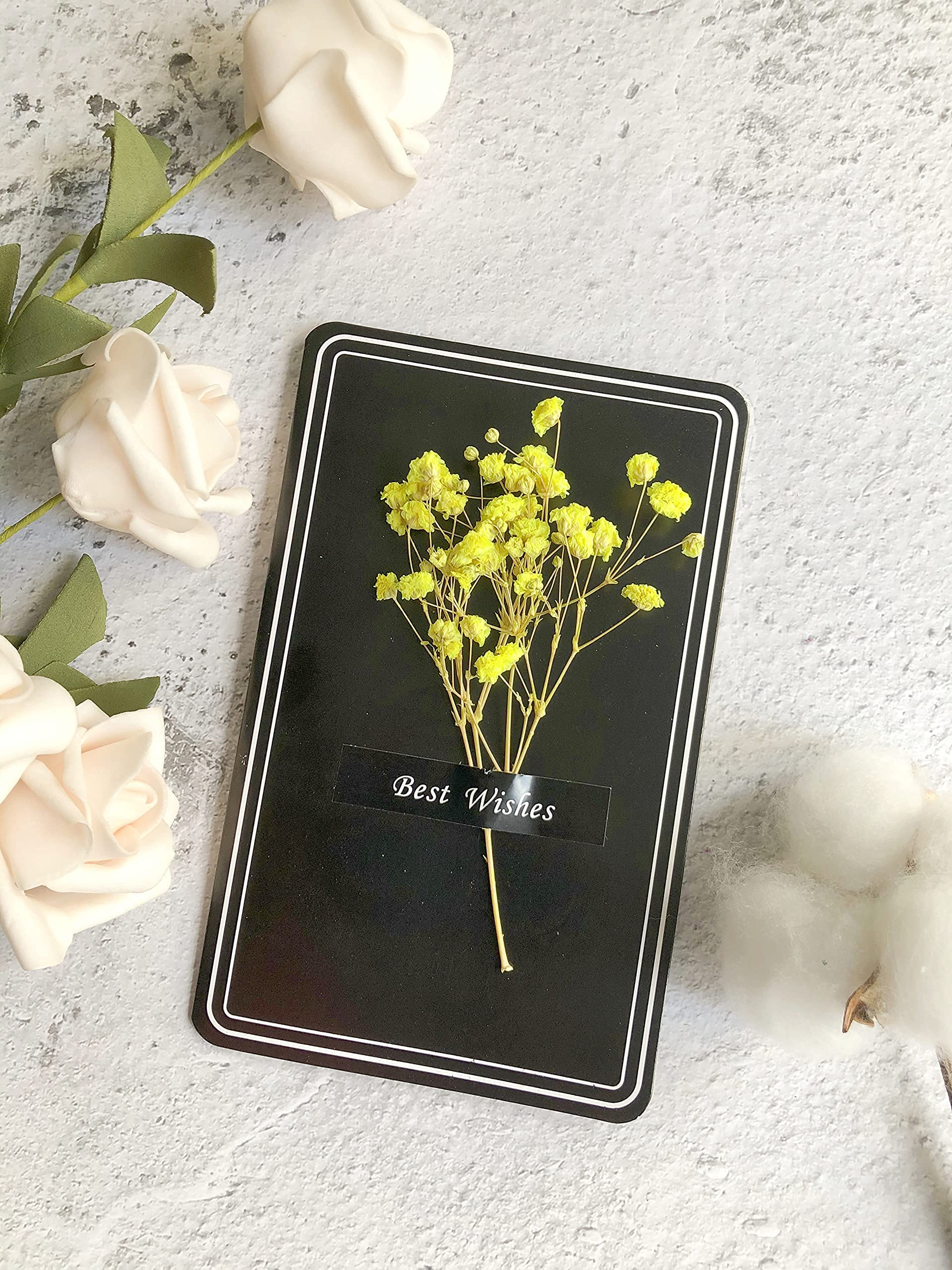 Handmade Greeting Cards with Real Pressed Flowers - All Occasion Blank Note Cards Set with Envelopes | Birthday, Thank You, Thinking of You Cards for Women | Perfect for Gift Giving, Wedding Invitations & Home Decor