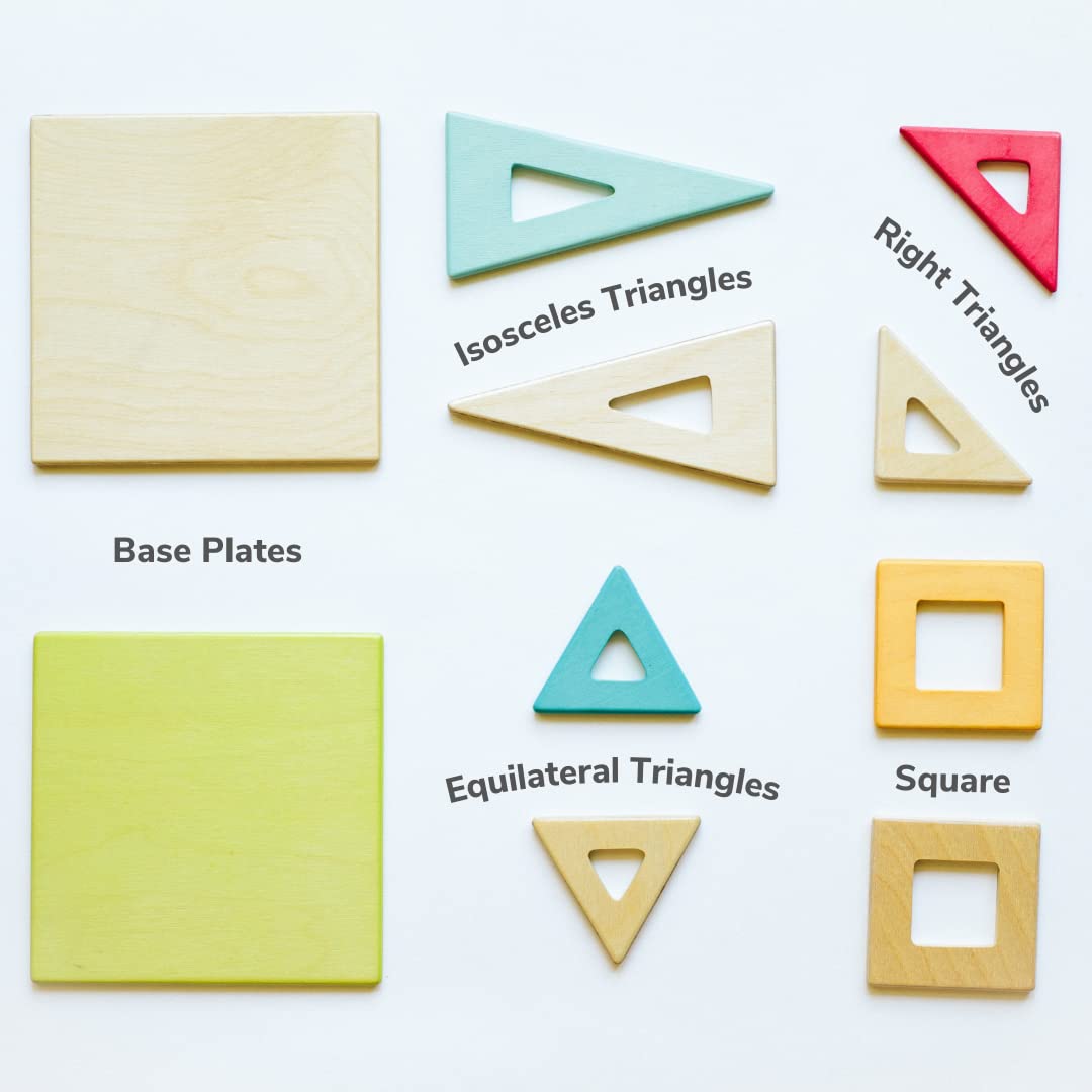 Big Future Toys Wooden Magnetic Tiles - 100 Piece STEM Building Blocks Set | Montessori & Sensory Learning Toys | Safe Wooden Magnetic Blocks for Toddlers Age 3+ | Perfect for Preschool Education & Creative Play