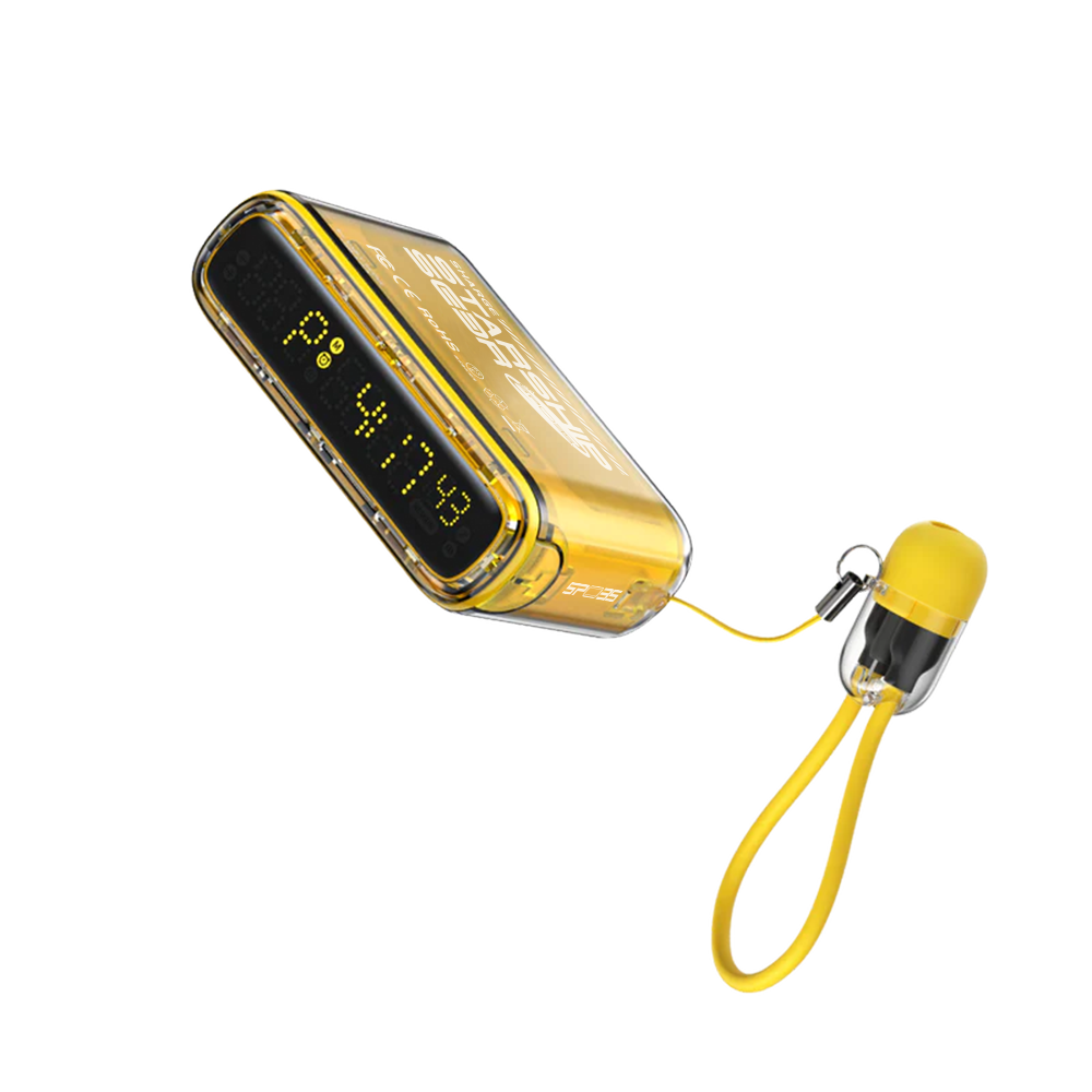 Shargeek Starship Seer 10000mAh Mini Power Bank - USB C & USB A Fast Charging Portable Charger for iPhone, Android, Travel, Camping & Emergency Backup