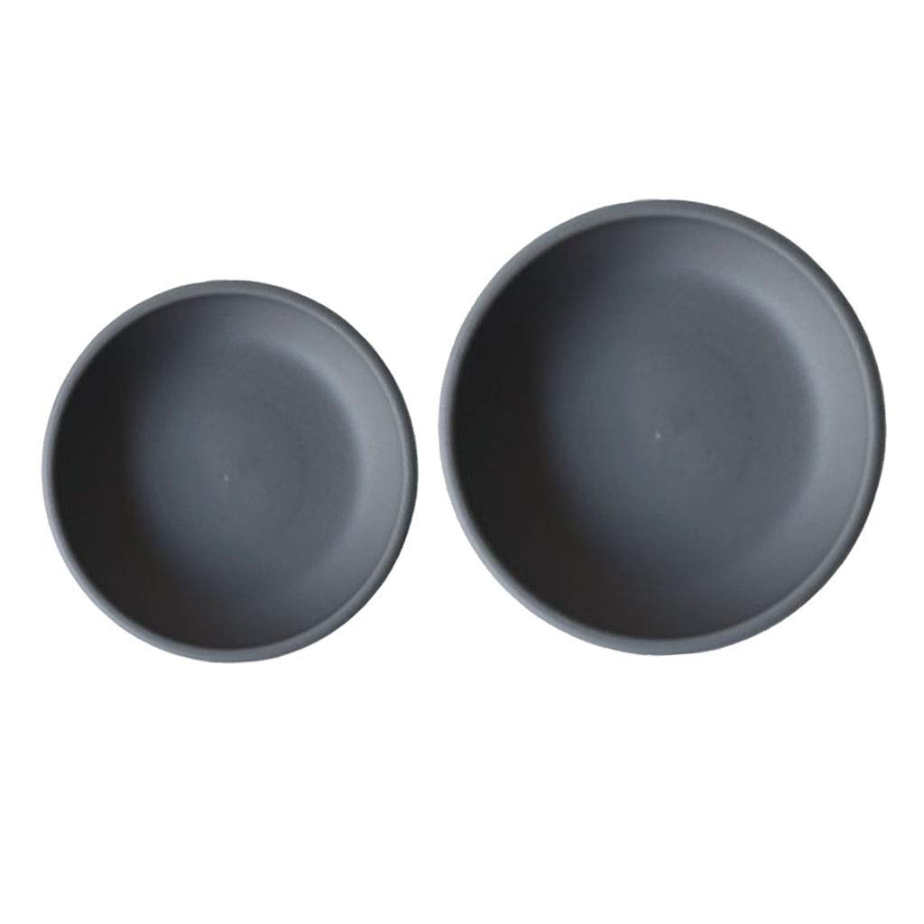 2 Pack Plastic Plant Saucers - 8 Inch Drip Trays for Flower Pots, Water Catcher Dishes for Indoor & Outdoor Plants - Perfect for Houseplants, Garden Pots, and Balcony Planters