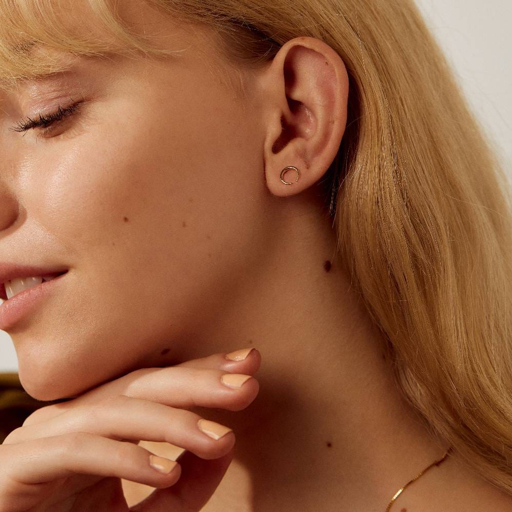 Trendy Horn Charm Stud Earrings for Women - Minimalist Boho Jewelry - Perfect for Everyday Wear & Gift Giving