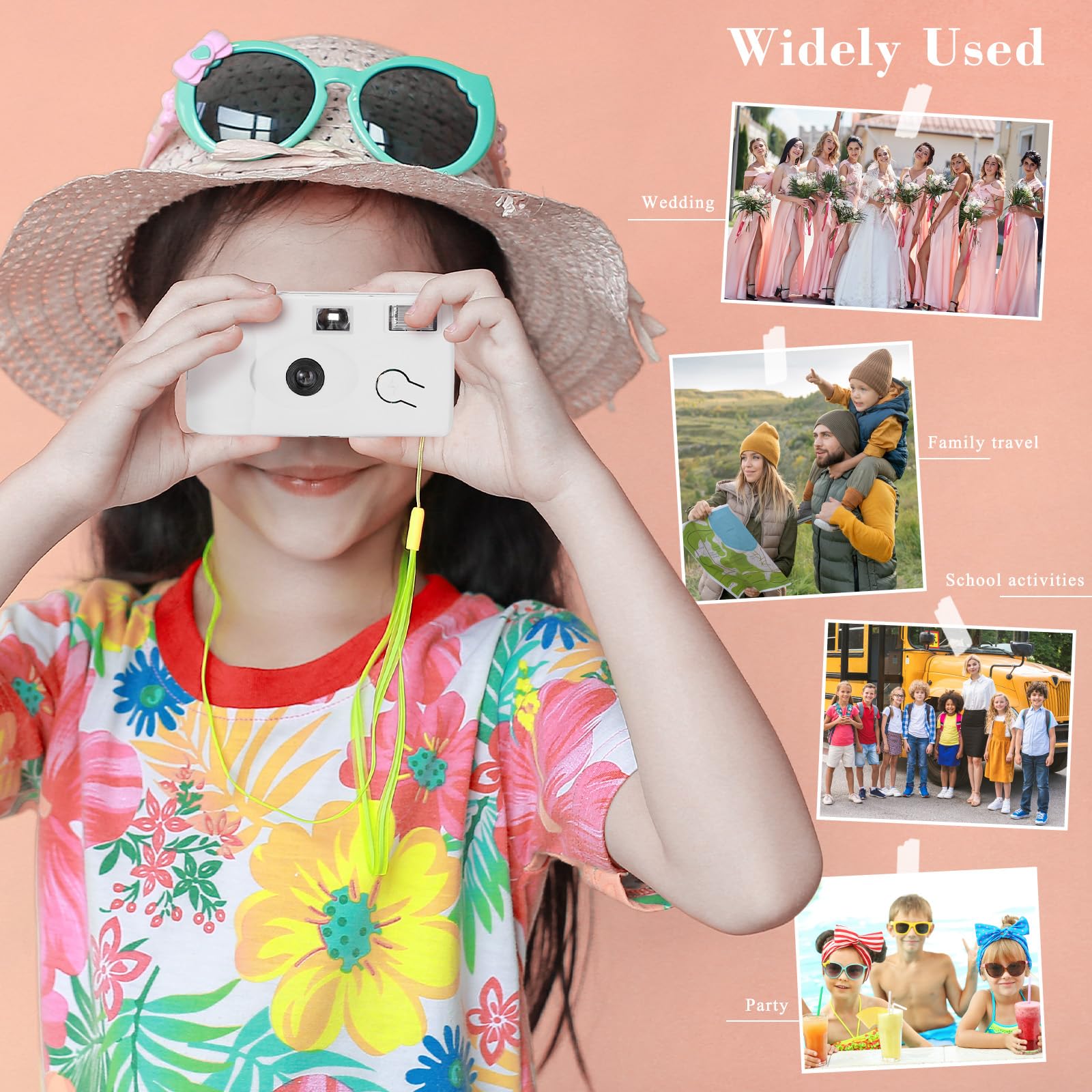 LEIFIDE 8 Pack Disposable 35mm Film Cameras with Flash - Bulk Wedding, Anniversary, Travel & Party Photography Supplies (Color Film, Single Use, Cute Colors) - Perfect for Capturing Memories at Events, Vacations & Special Occasions