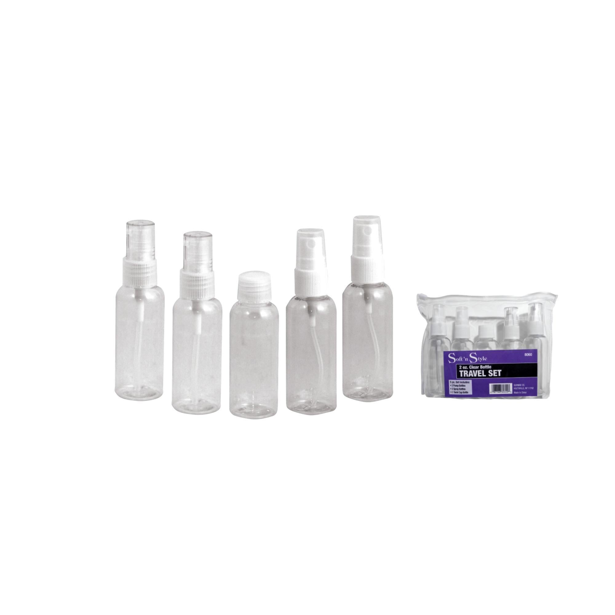2 oz Clear Travel Bottle Set - Leak Proof & TSA Approved for Toiletries, Liquids & Cosmetics - Perfect for Air Travel, Gym & On-the-Go Essentials