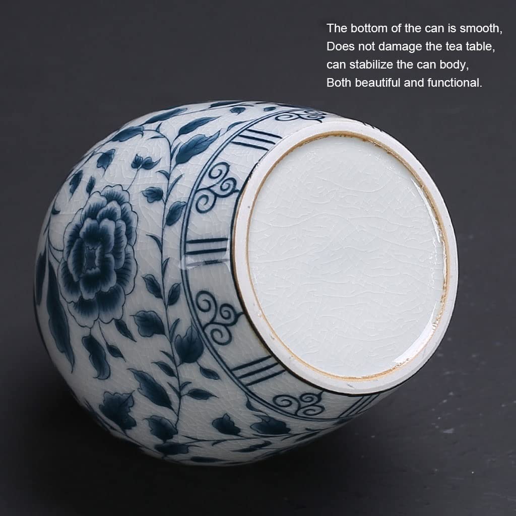 Premium Ceramic Storage Jars with Sealed Lids - Traditional Elegant Pattern Tea Canisters & Food Containers for Kitchen - Ideal for Storing Spices, Tea, Coffee, Condiments (Large Size) | Perfect for Pantry Organization, Tea Ceremonies & Gourmet Cooking