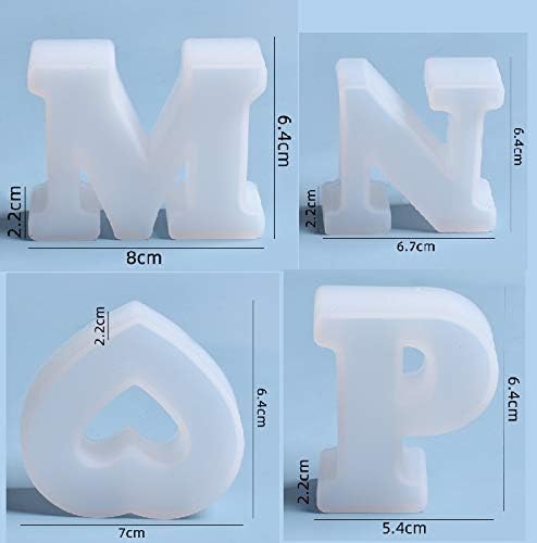 2.5 Inch 26-Piece Silicone Resin Mold Set - A to Z Capital Letter Alphabet Molds for DIY Resin Casting, Jewelry Making & Home Decor Crafts - Perfect for Keychains, Charms & Personalized Gifts