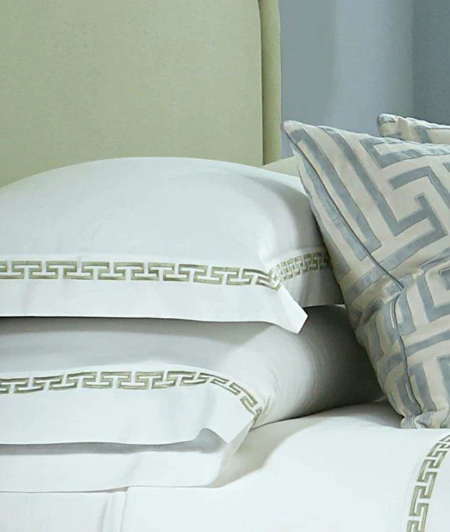 Athens Duet Embroidery Design Duvet Cover Set - Queen Size Luxury Bedding with Floral Embroidery - Perfect for Master Bedroom, Guest Room & Home Decor