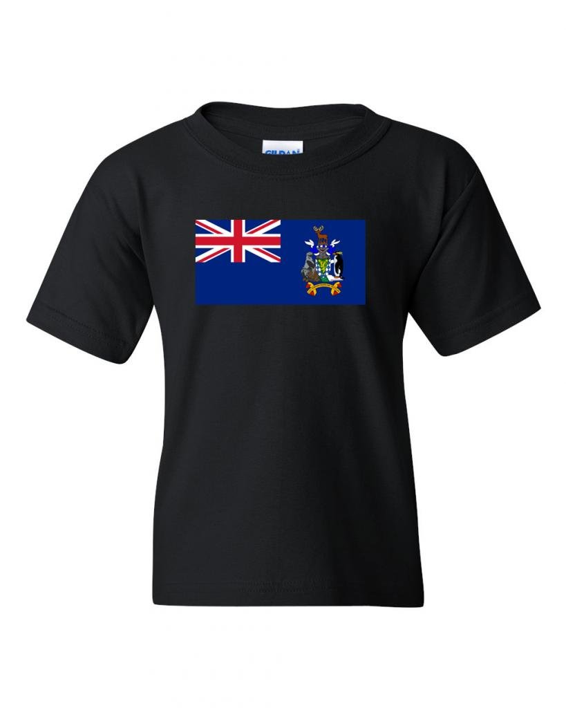 South Georgia & South Sandwich Islands Flag Youth Kids T-Shirt - Patriotic Cotton Tee for Boys & Girls - Perfect for National Holidays, School Events & Travel Souvenirs