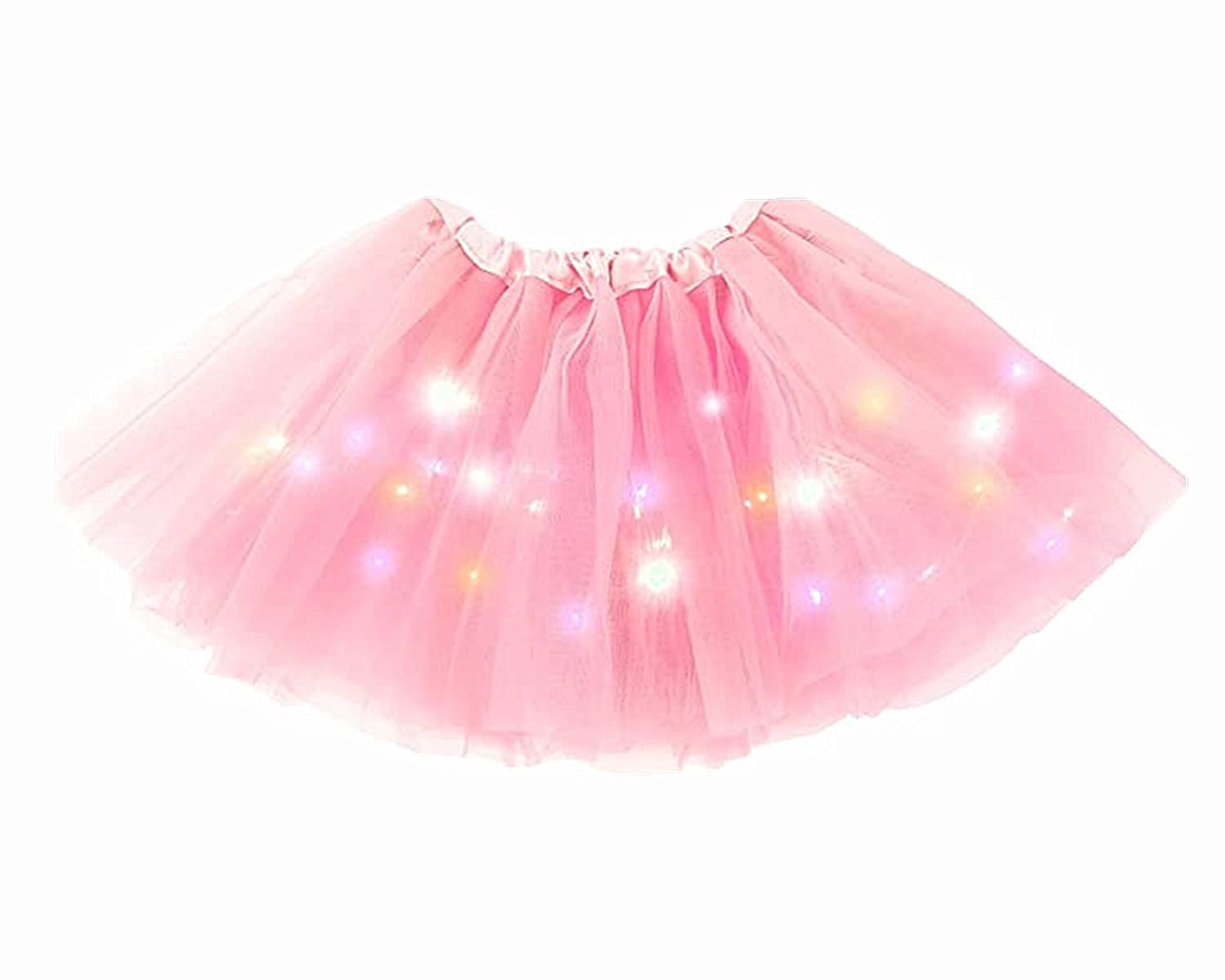 LED Tutu Skirt for Women - Light Up Ballet Dance Tulle Skirt with Layers for Party, Rave, Halloween Costume & Performance - Glow in the Dark Skirt for Dance Recitals, Night Events & Festivals