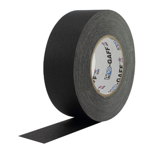 ProTapes Pro Gaff Matte Cloth Gaffer's Tape - 11 mil Thick Rubber Adhesive, 55 Yards - Professional Grade for Stage, Film & Photography Equipment