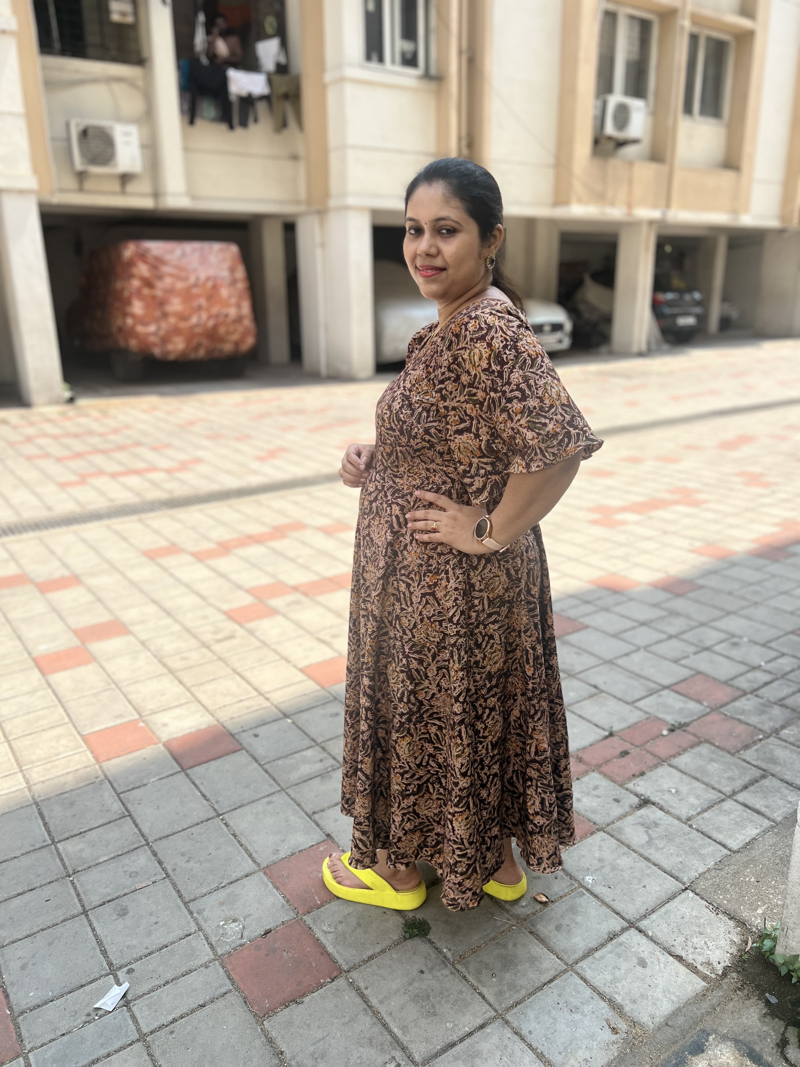 DD720 Kalamkari Cotton Dress for Women - Comfortable & Breathable Indian Traditional Dress for Casual Wear, Festivals & Summer Outfits