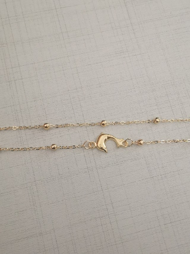 Elegant Silver Bead Anklet - Double Layer Bohemian Beach Jewelry for Women | Perfect for Summer Vacations, Pool Parties & Boho Fashion