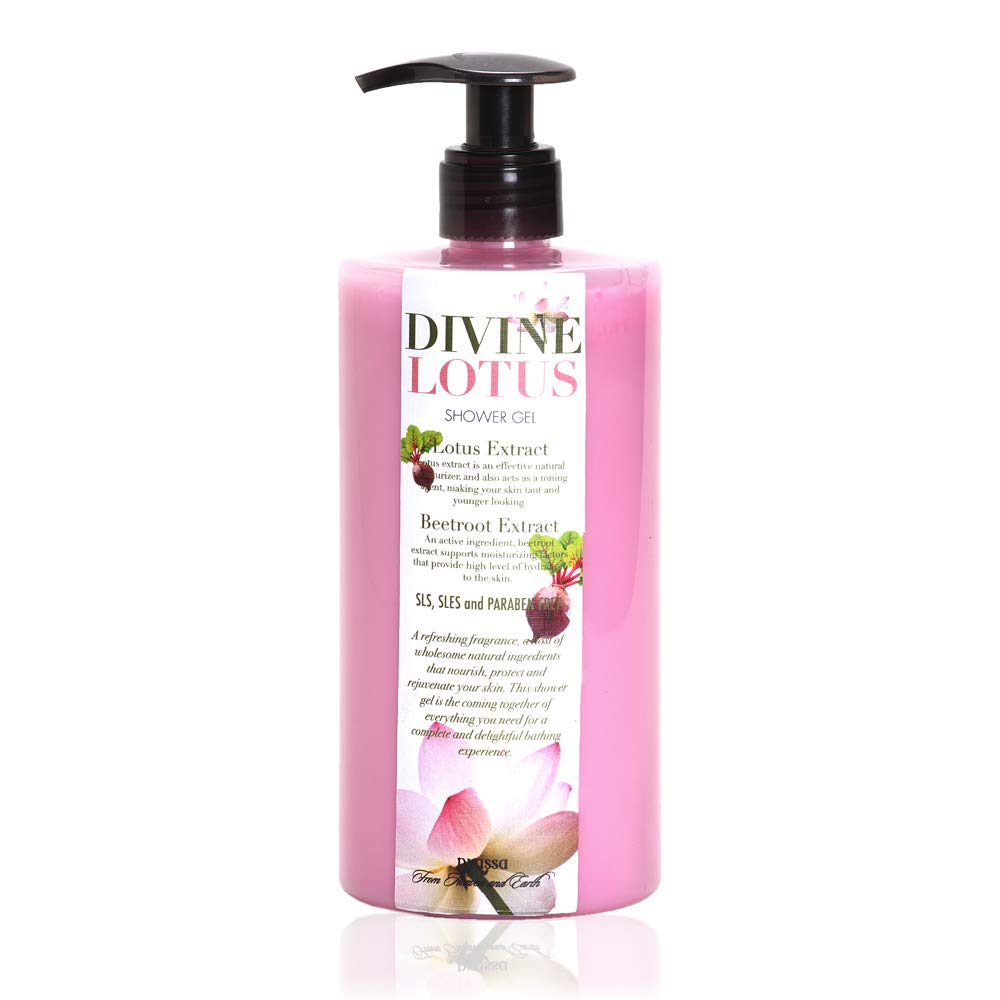 Nyassa Divine Lotus Shower Gel 500ml - Vegan & Paraben Free Body Wash for Women & Men | Soft, Glowing & Moisturized Skin | Suitable for All Skin Types | Perfect for Daily Shower & Spa Relaxation at Home