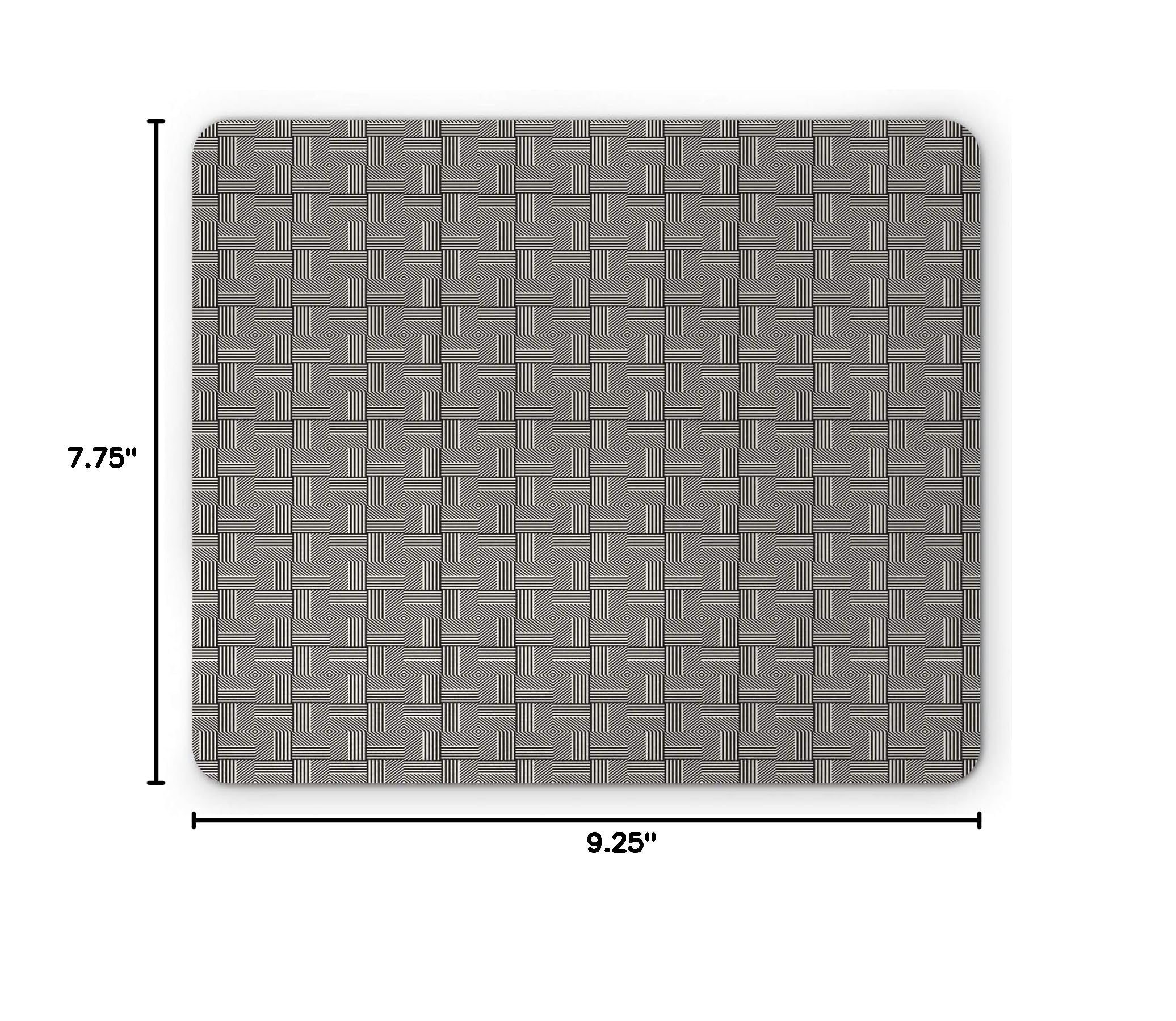 Ambesonne Abstract Mouse Pad - Minimalist Geometric Square Frame Design, Non-Slip Rubber Base, Standard Size (9.25