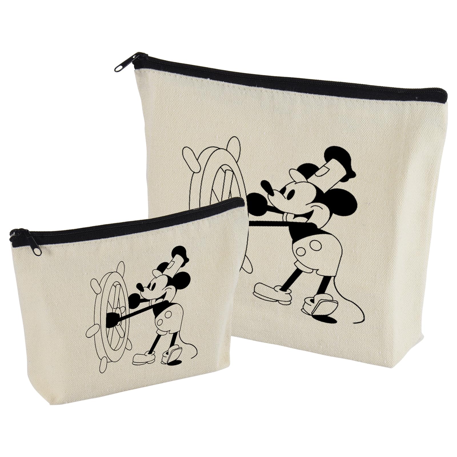 2 Pack Women's Makeup Bags - Waterproof Travel Cosmetic Pouch Organizer for Toiletries | Perfect Gift for Her, Ideal for Travel, Gym & Daily Essentials Storage