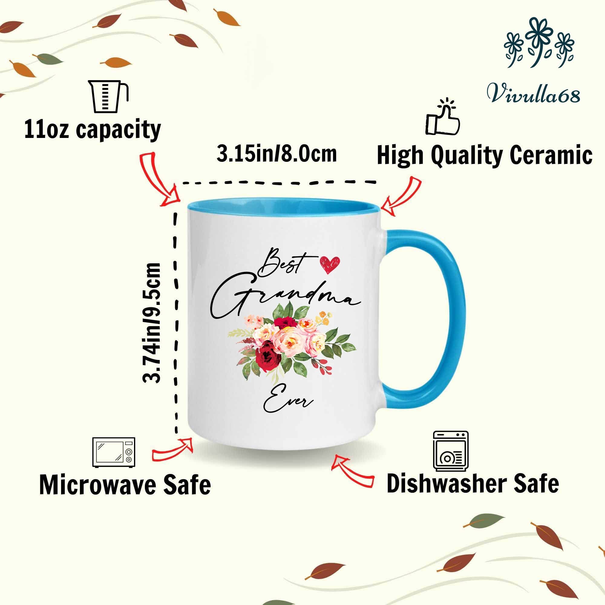 Best Grandma Mug - Unique Gift for Christmas, Birthday & Mother's Day - 11oz