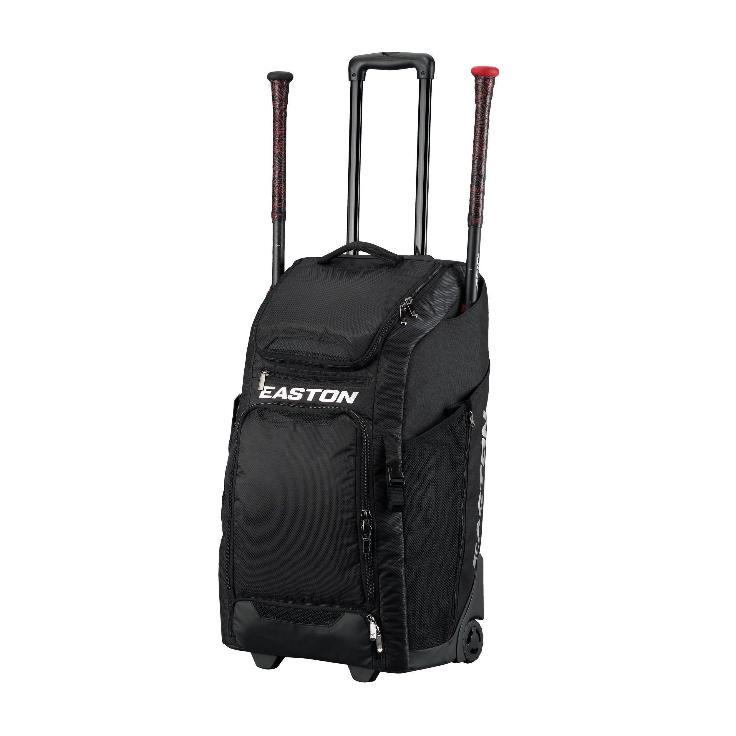 Easton Wheeled Catcher's Bag - Black Baseball Equipment for Catchers | Durable Gear for Games & Practice | Perfect for Travel & Storage