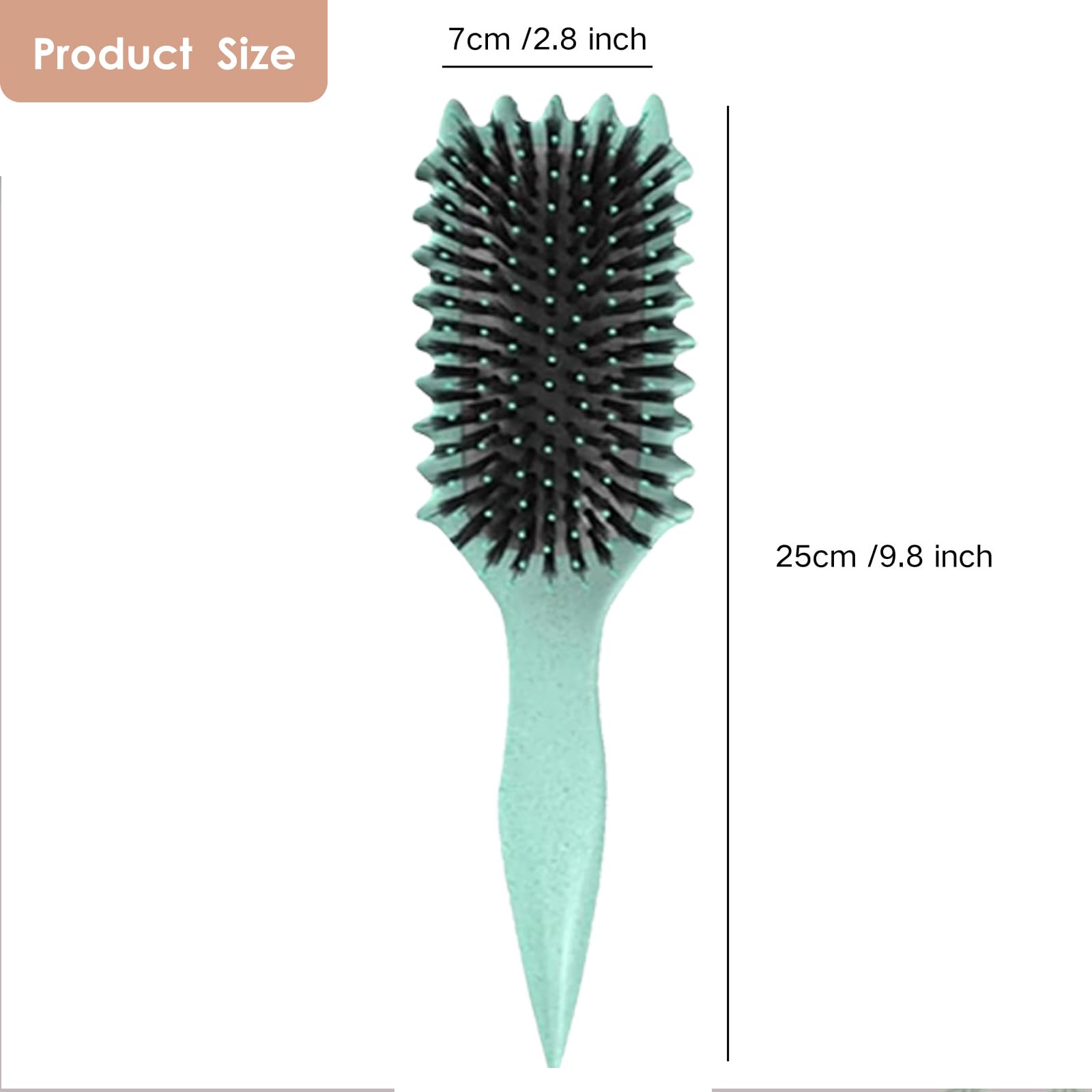 Curl Defining Hair Styling Brush for Women - Professional Curling Wand & Styler for Perfect Beach Waves & Natural Curls - Ideal for Home Use, Travel & Salon Styling
