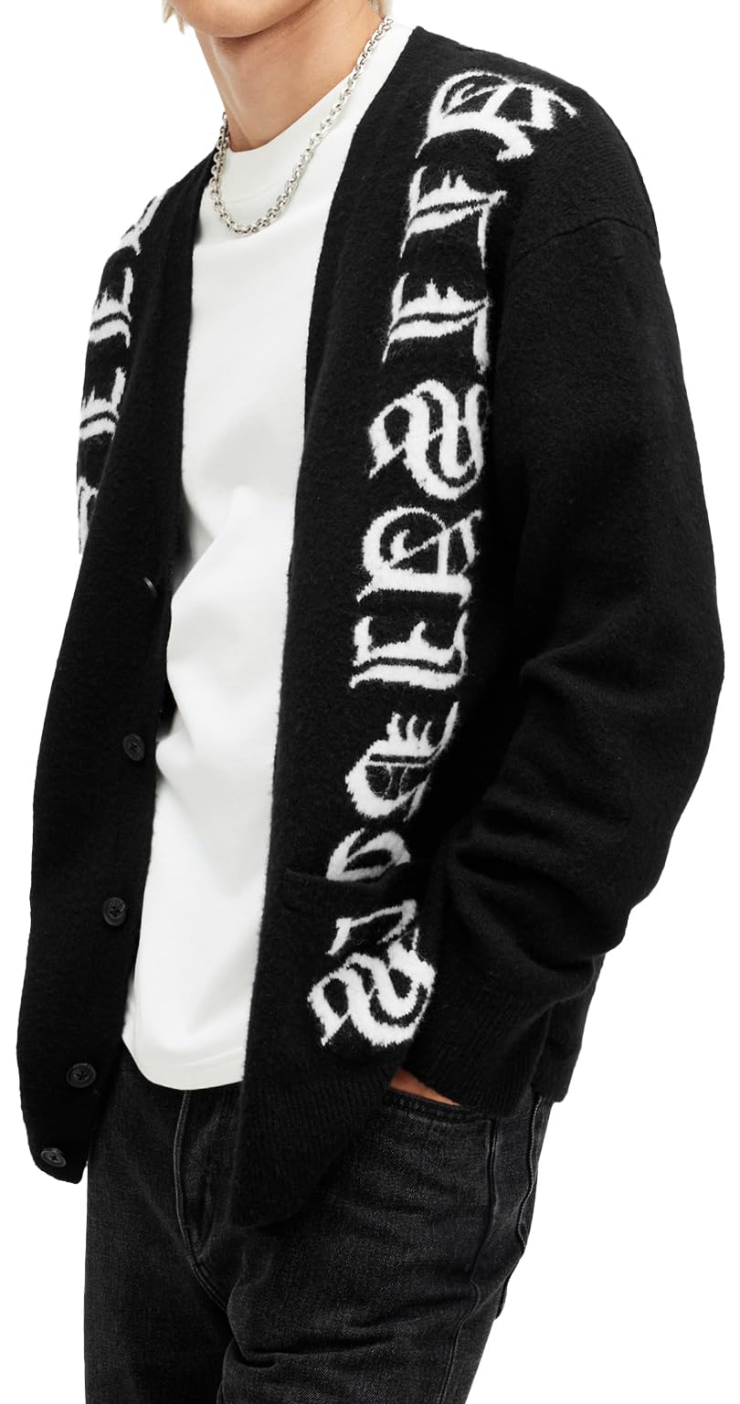 Men's Scripture Cardigan - Christian Religious Sweater for Church & Bible Study - Soft Knit Cardigan for Worship Services & Prayer Groups