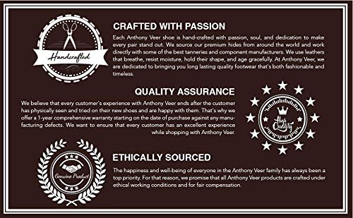 Anthony Veer Sherman Men's Penny Loafers - Genuine Leather Blake Stitch Dress Shoes with Ortholite® Cushioned Footbed - Comfortable Business & Casual Slip-On Shoes for Office, Wedding & Daily Wear