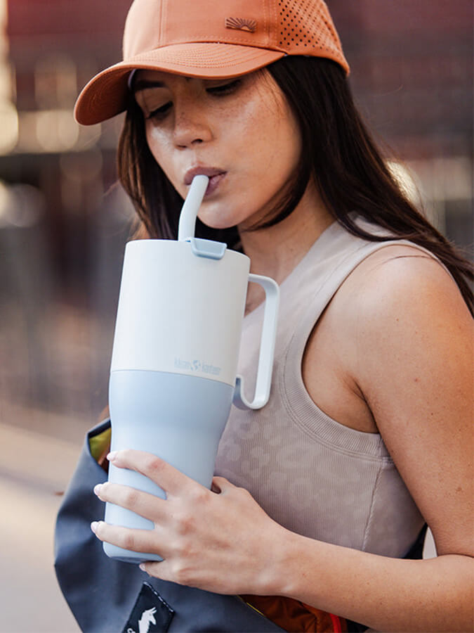 Klean Kanteen Rise 36oz (1065ml) Stainless Steel Tumbler with Straw Lid - Insulated Travel Mug for Hot & Cold Drinks, Perfect for Office, Gym, Hiking and Outdoor Activities