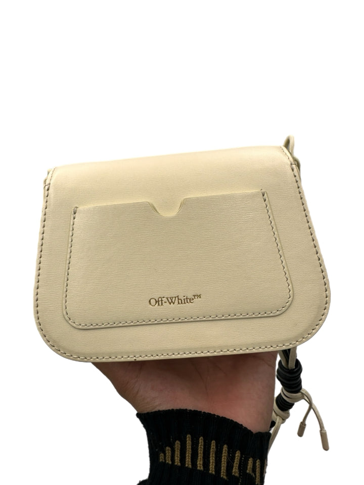 Off White Skeleton Binder Shoulder Bag for Women - Stylish Crossbody Purse with Adjustable Strap, Perfect for Work, Travel & Everyday Use