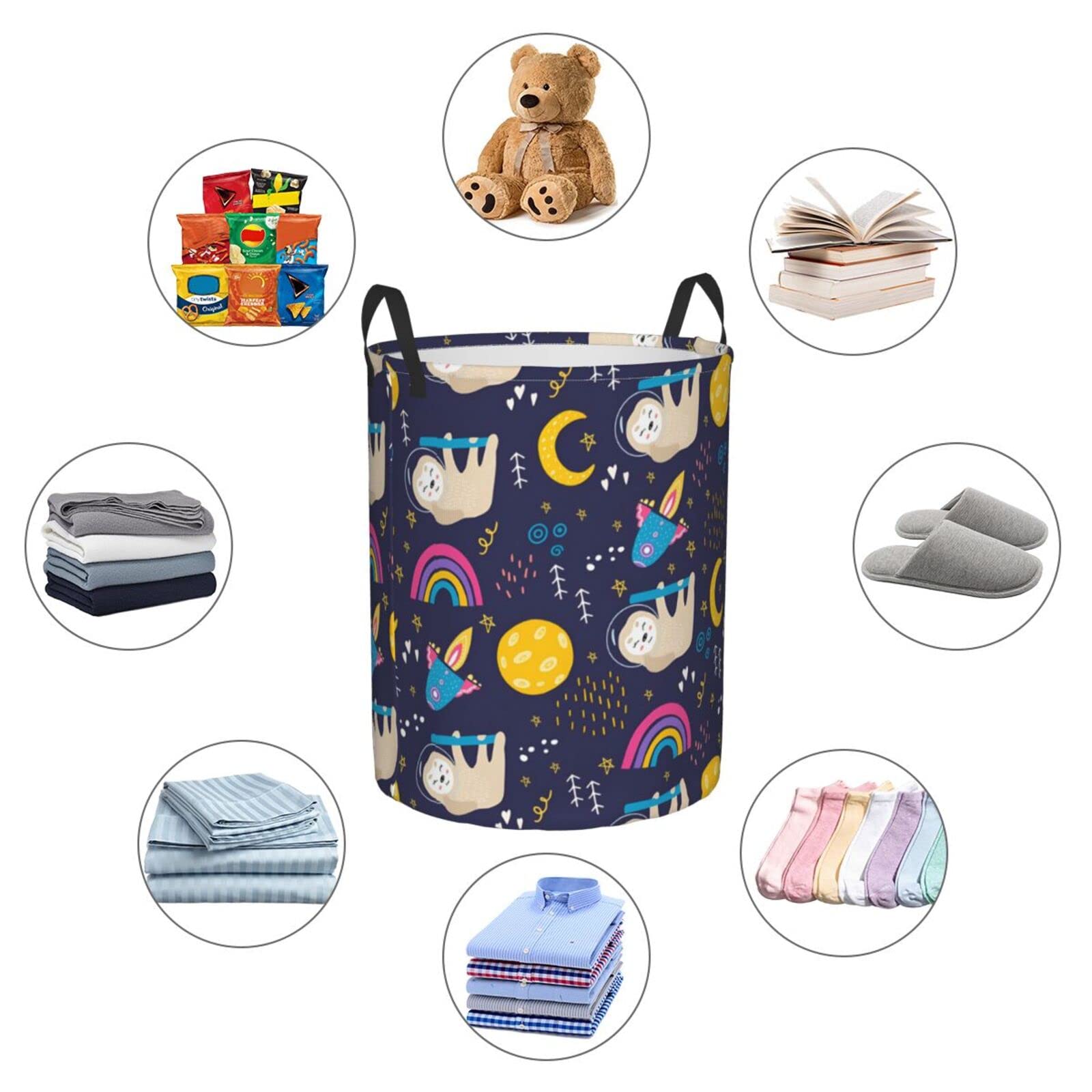Collapsible Laundry Hamper with Handles - Foldable Clothes Basket for Bedroom, Bathroom & Dorm - Space Saving Storage for Dirty Laundry, Toys & Organizing - Perfect for Home, Travel & College Students