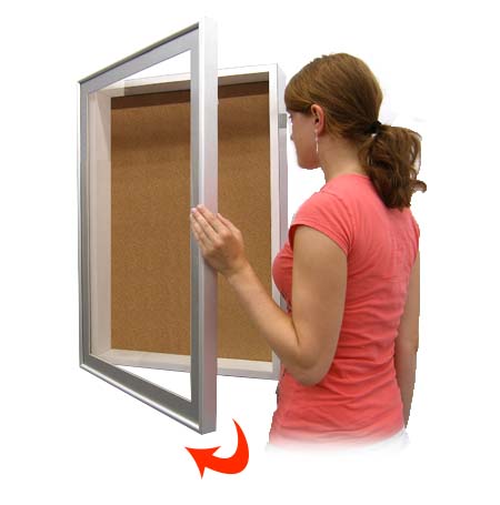 30 x 30 Inch SwingFrame Designer Metal Shadow Box Display Case with Cork Board - 2 Inch Deep Wall Mounted Picture Frame for Home Decor, Office Display & Memorabilia Showcase