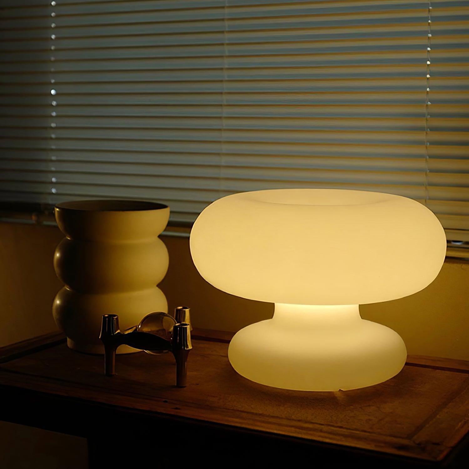 Modern Donut Table Lamp - Stylish & Decorative LED Night Light for Bedroom, Living Room, or Office - Perfect for Reading, Relaxing & Creating Cozy Ambiance