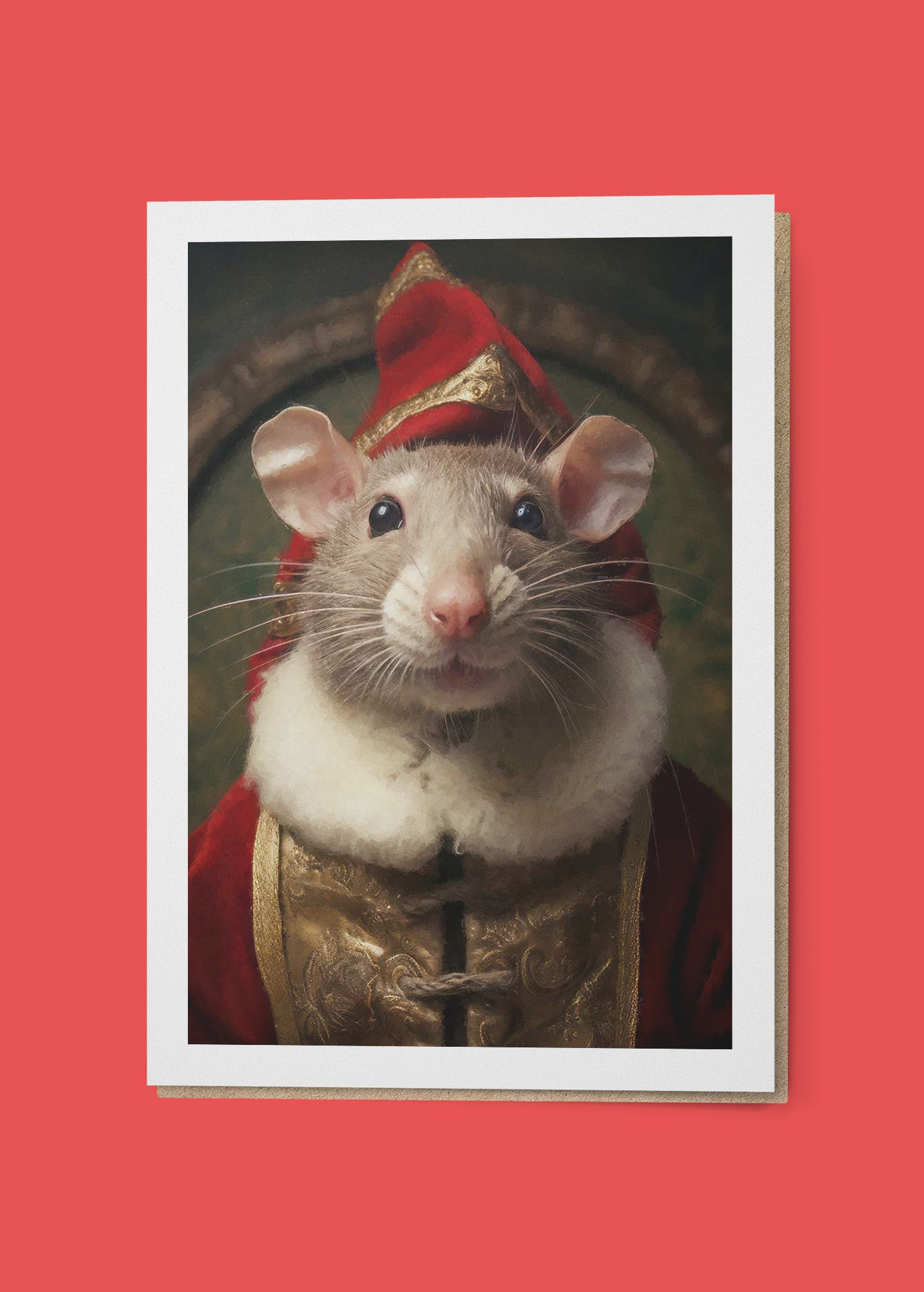 Festive Christmas Mouse A6 Greeting Card - Holiday Wishes for Friends & Family - Perfect for Christmas Parties, Gifts & Home Decor